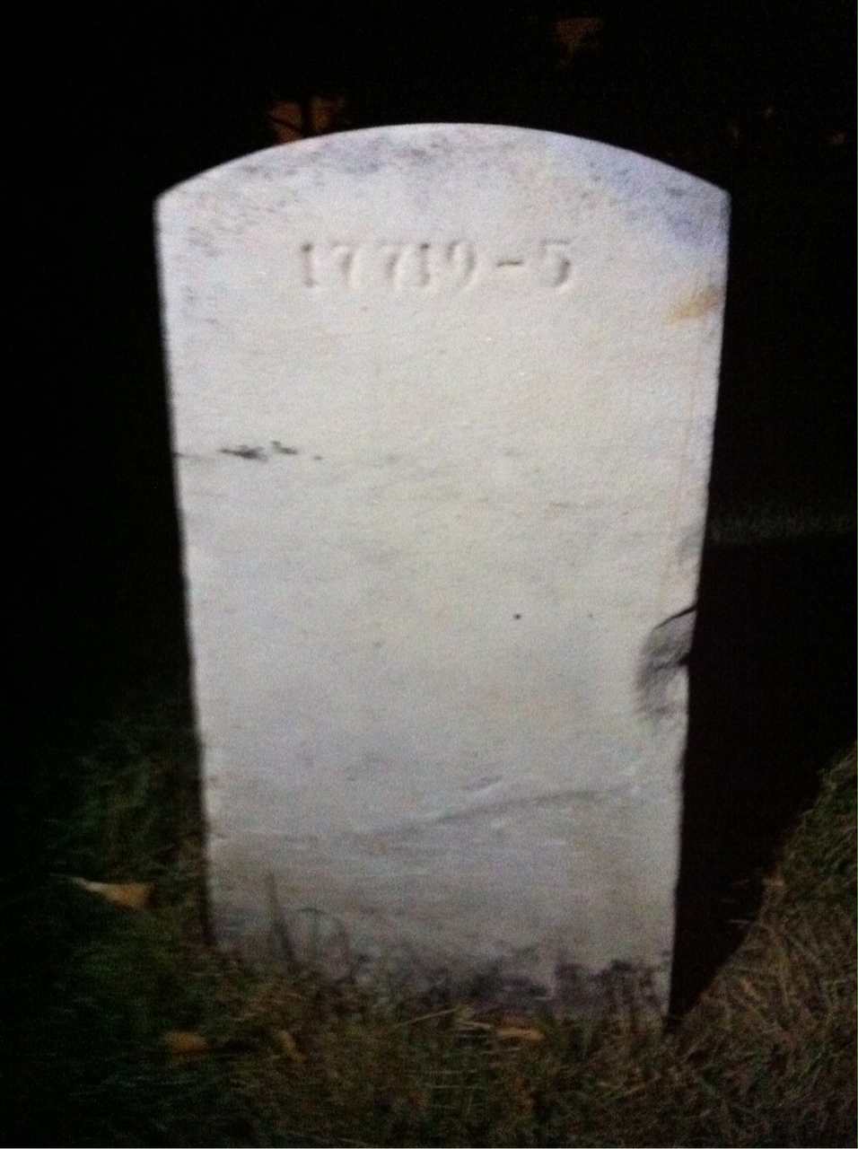 Back of headstone — Frederick H Jones