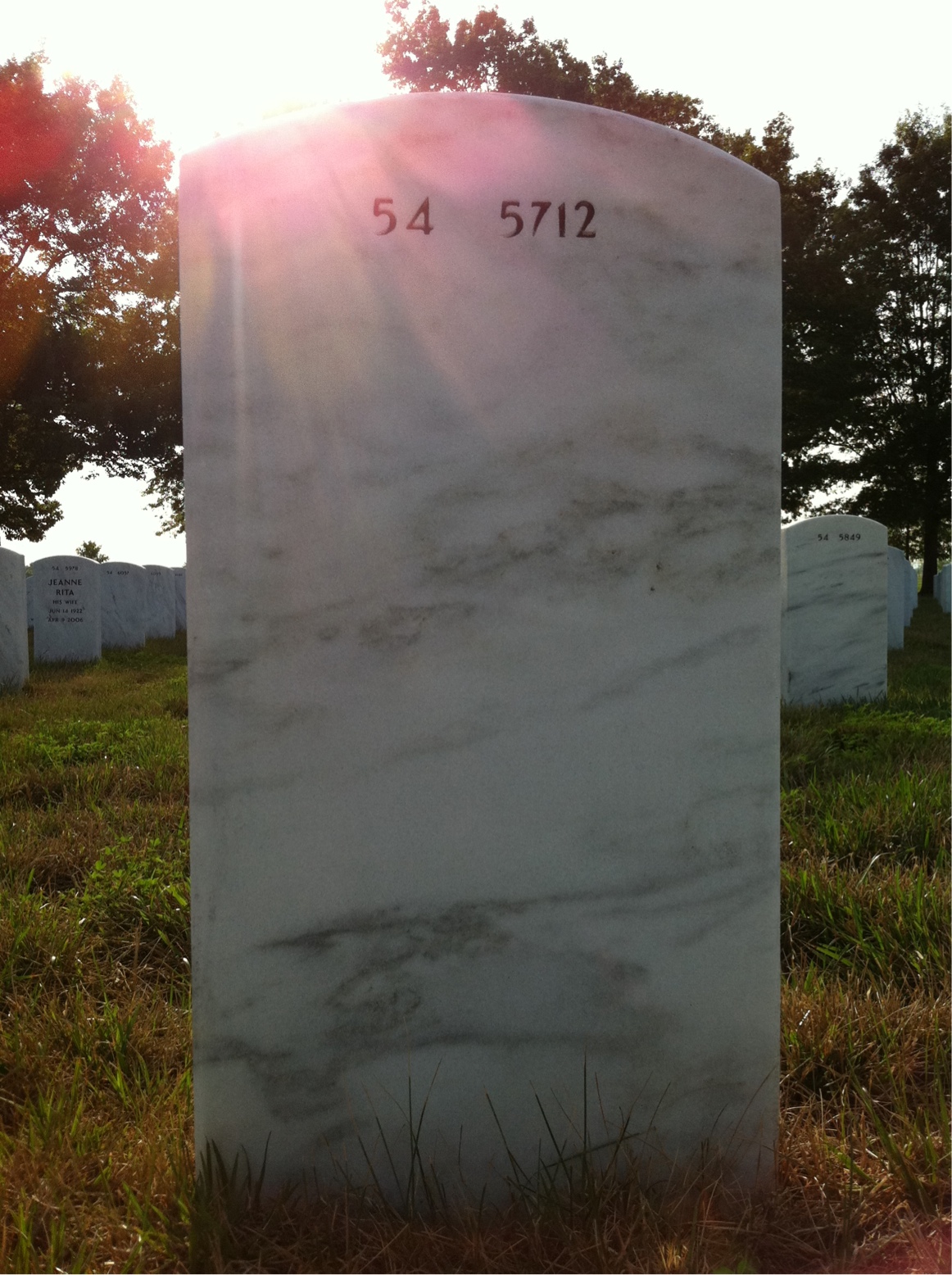 Back of headstone — William Carey