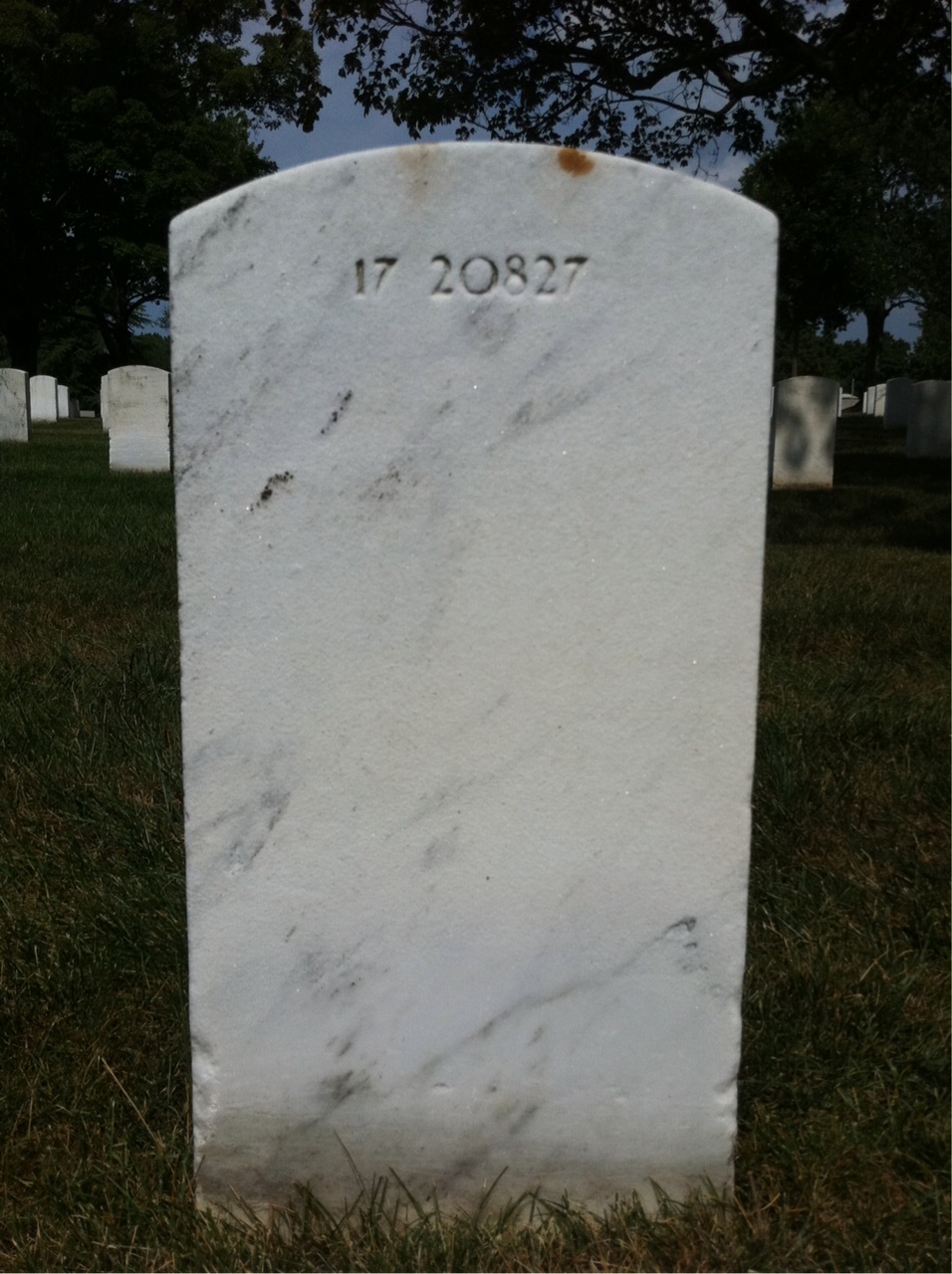 Back of headstone — George Mckee