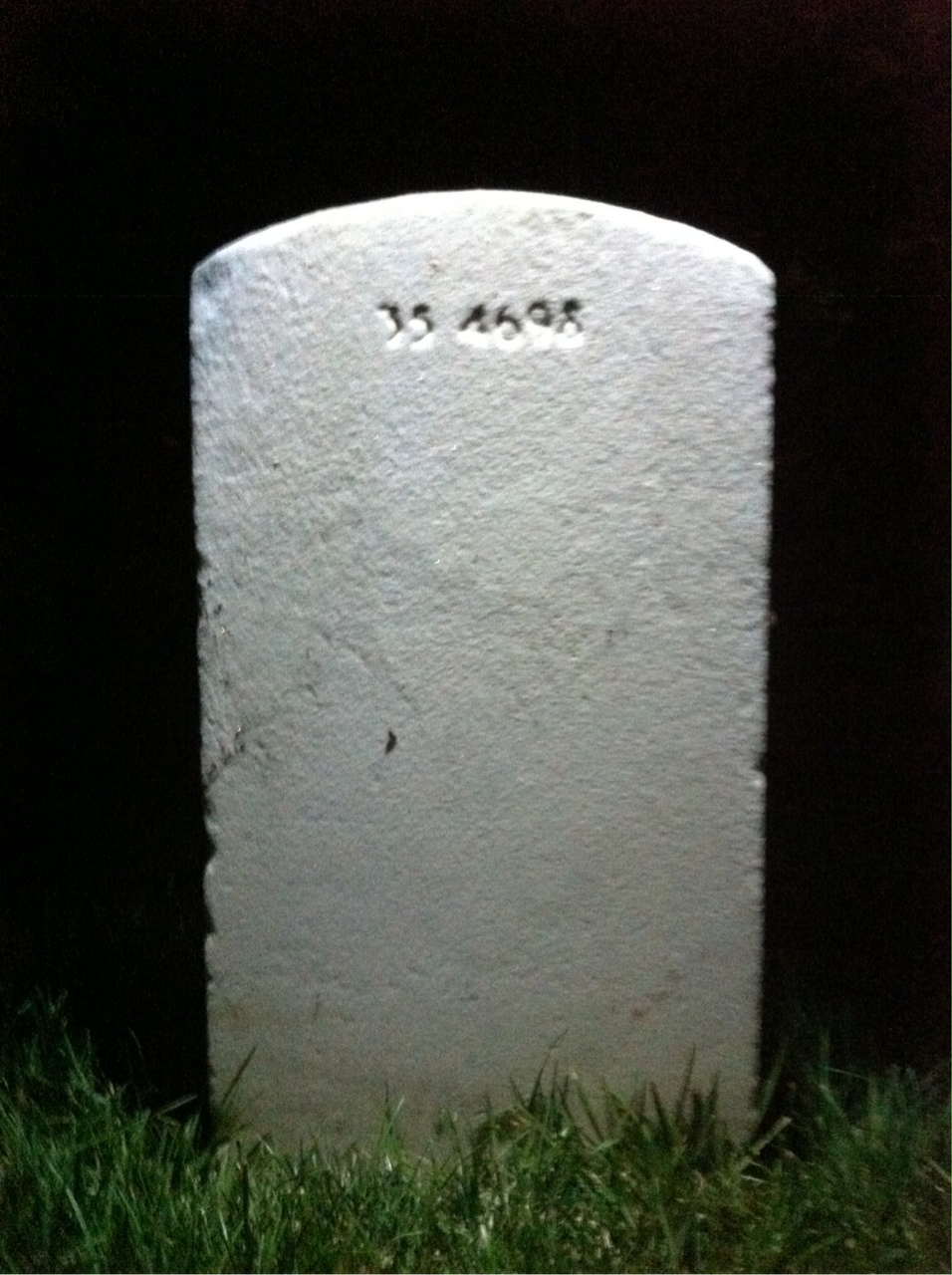 Back of headstone — William Molloy