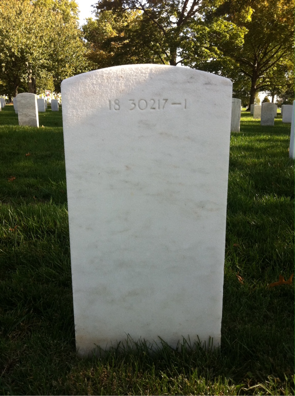 Back of headstone — Harold Brennan