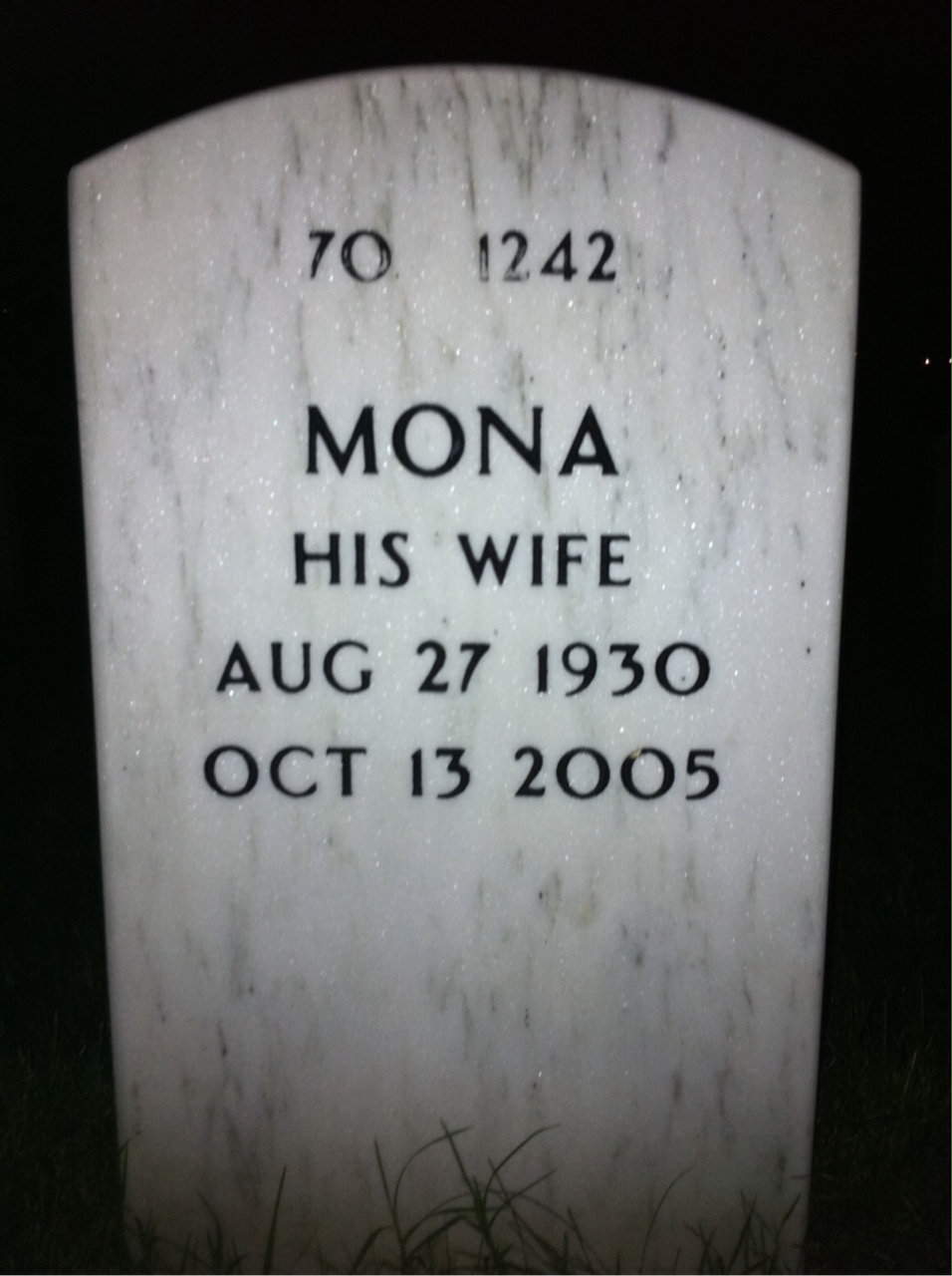 Back of headstone — Bernard Lazarus