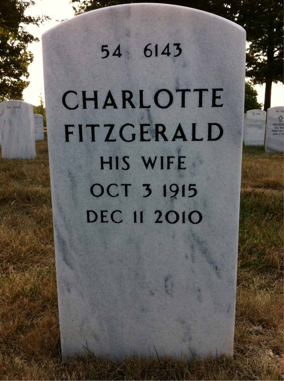 Back of headstone — Otto Mueller