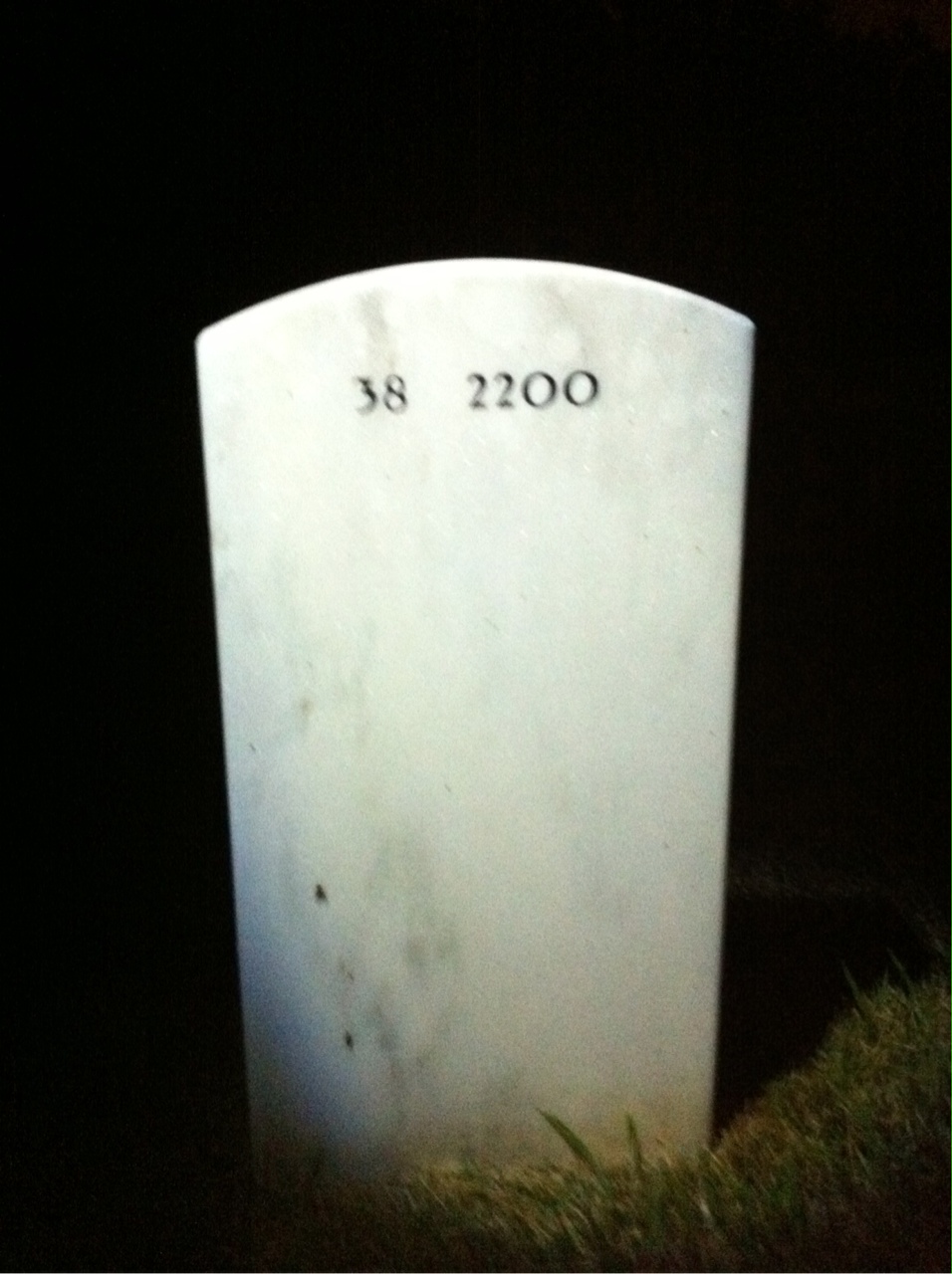 Back of headstone — Jose Leng