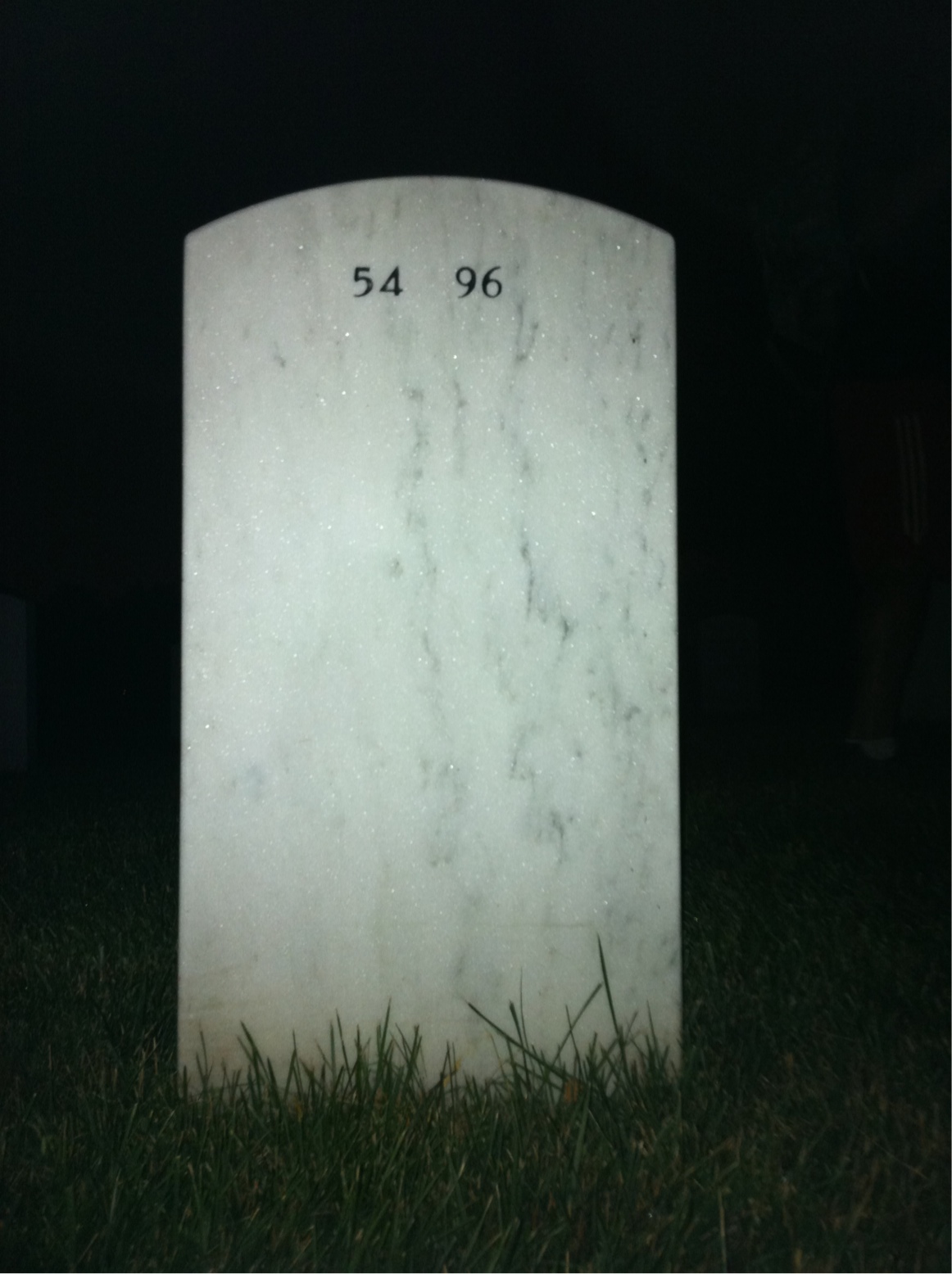 Back of headstone — Henry Cain