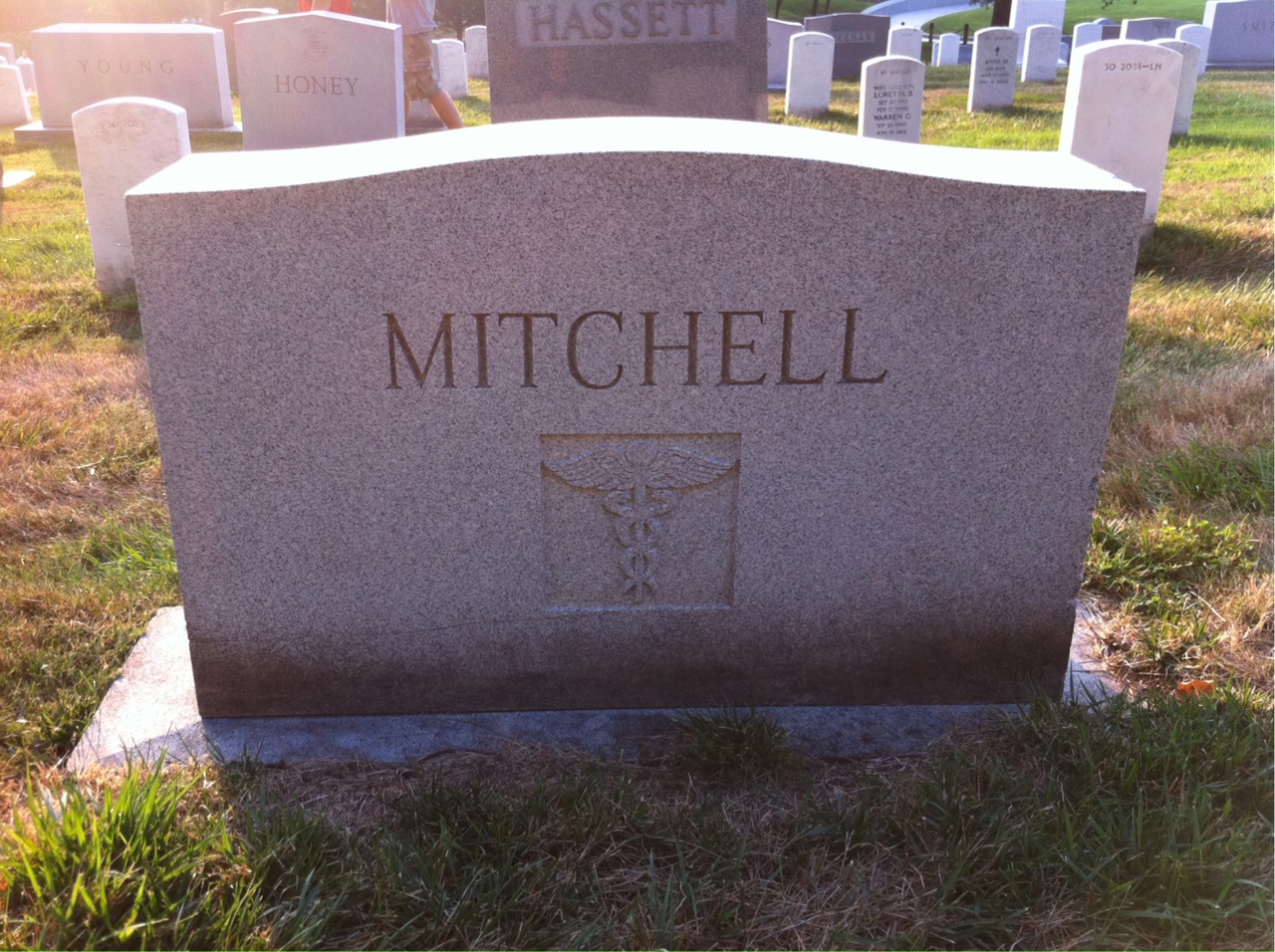 Back of headstone — James Mitchell