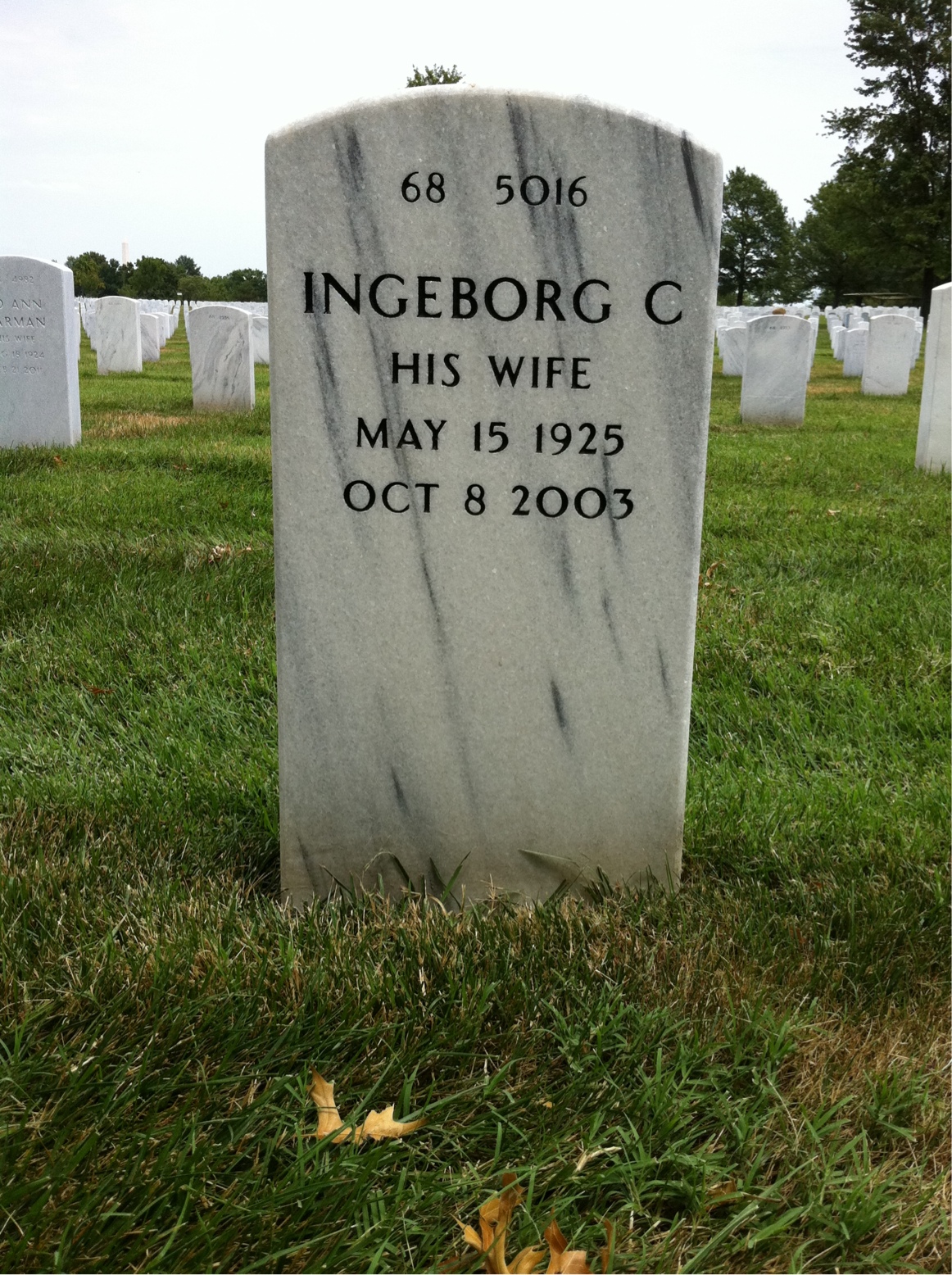 Back of headstone — William Early