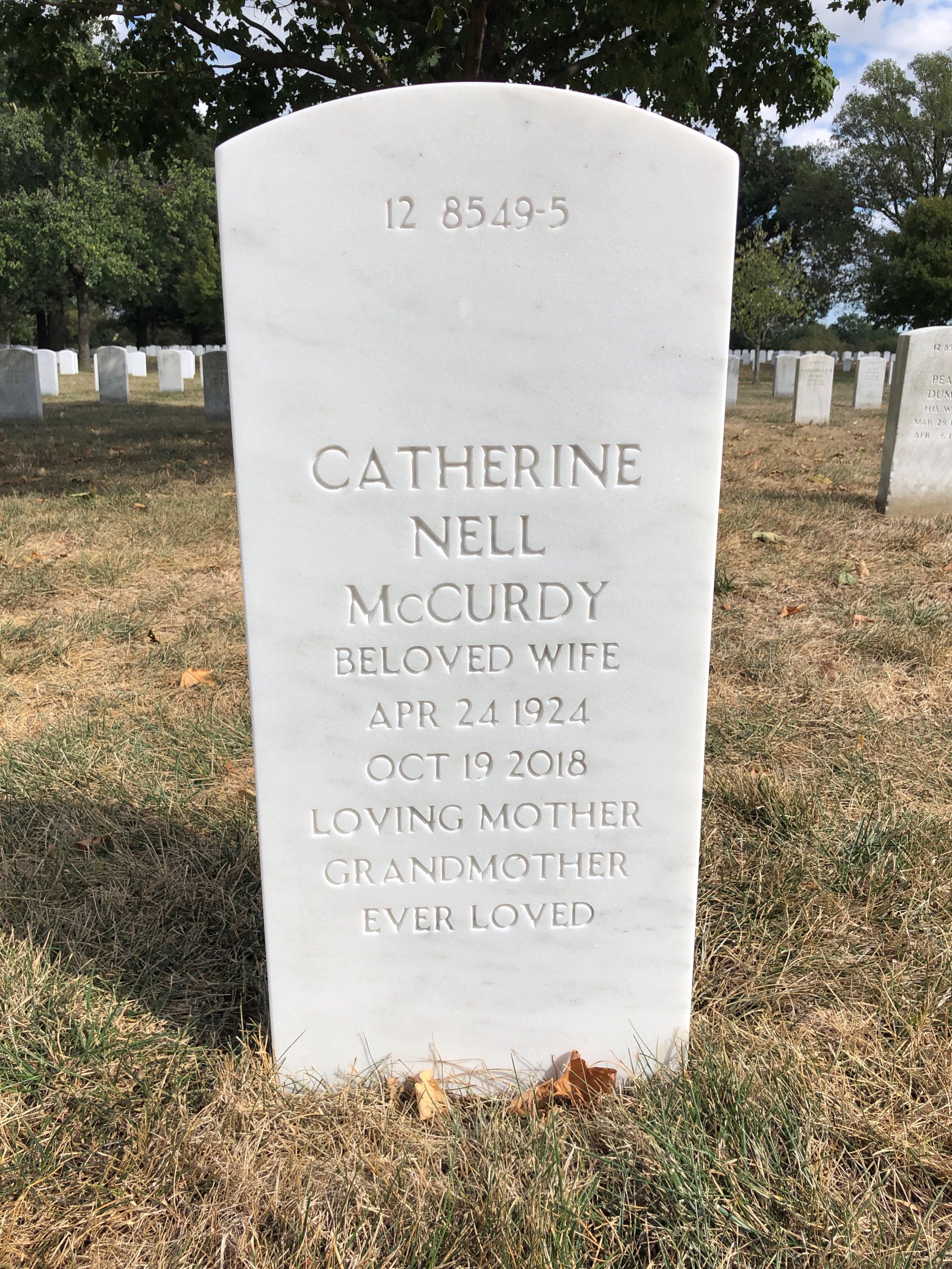 Back of headstone — Henry Bradfield