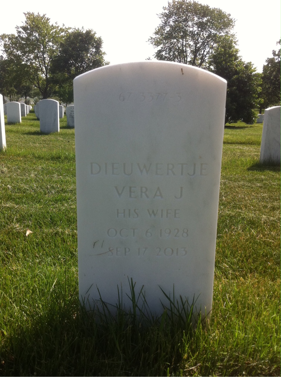 Back of headstone — Thomas Morris