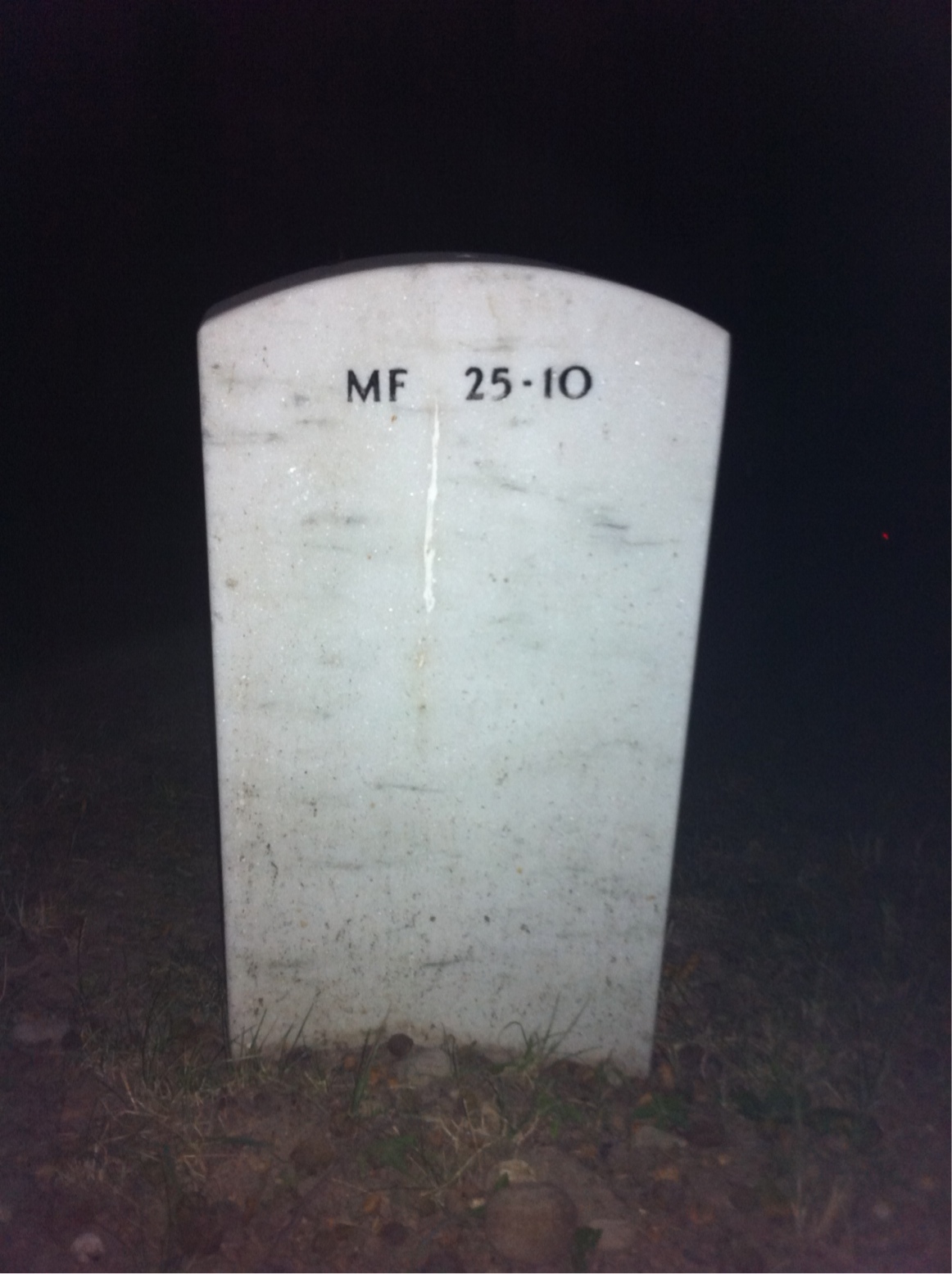 Back of headstone — Charles Shaw