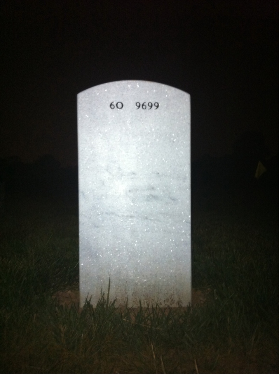 Back of headstone — William A Palmer