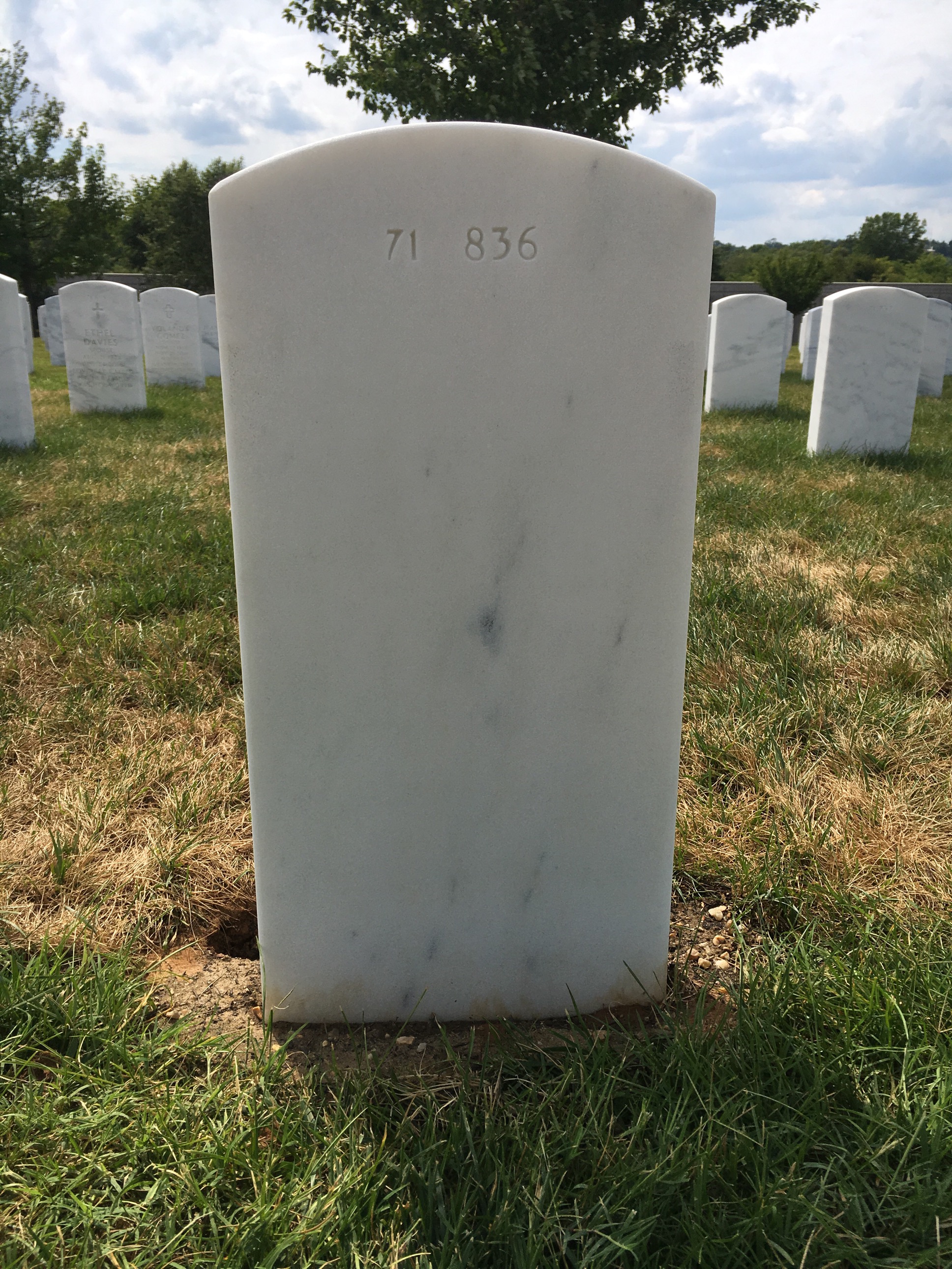 Back of headstone — Joseph Babbish
