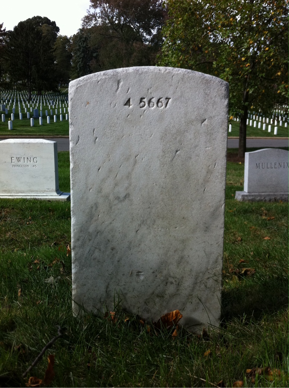 Back of headstone — Harry Mills