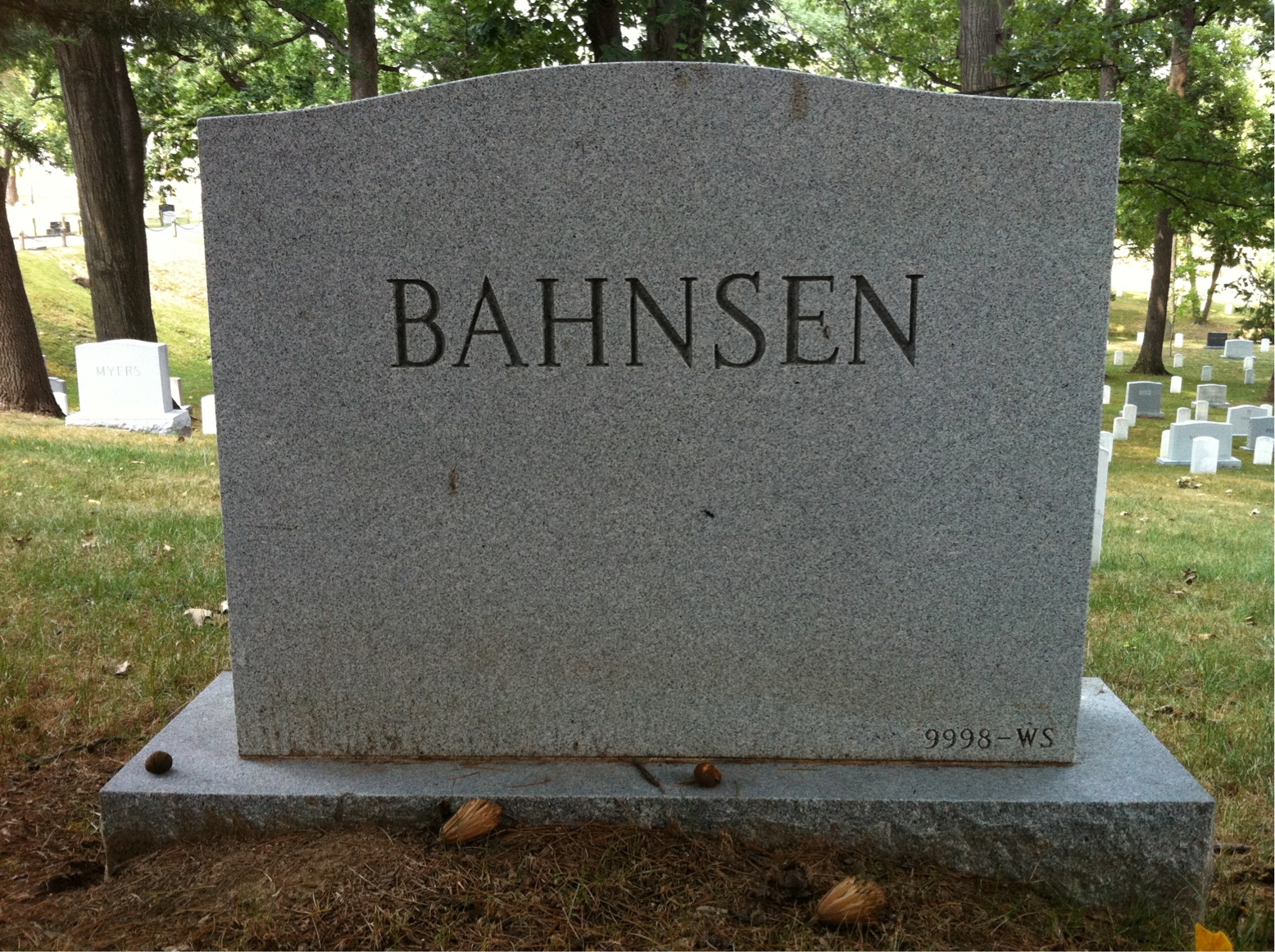 Back of headstone — Kathleen Bahnsen