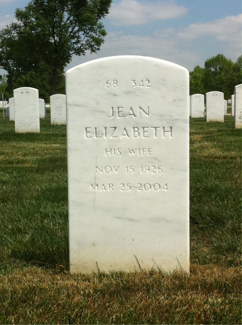 Back of headstone — Rex Smith
