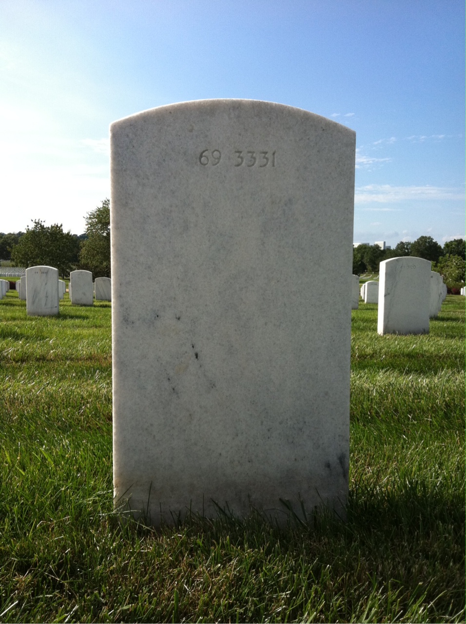 Back of headstone — Alfred Moreau