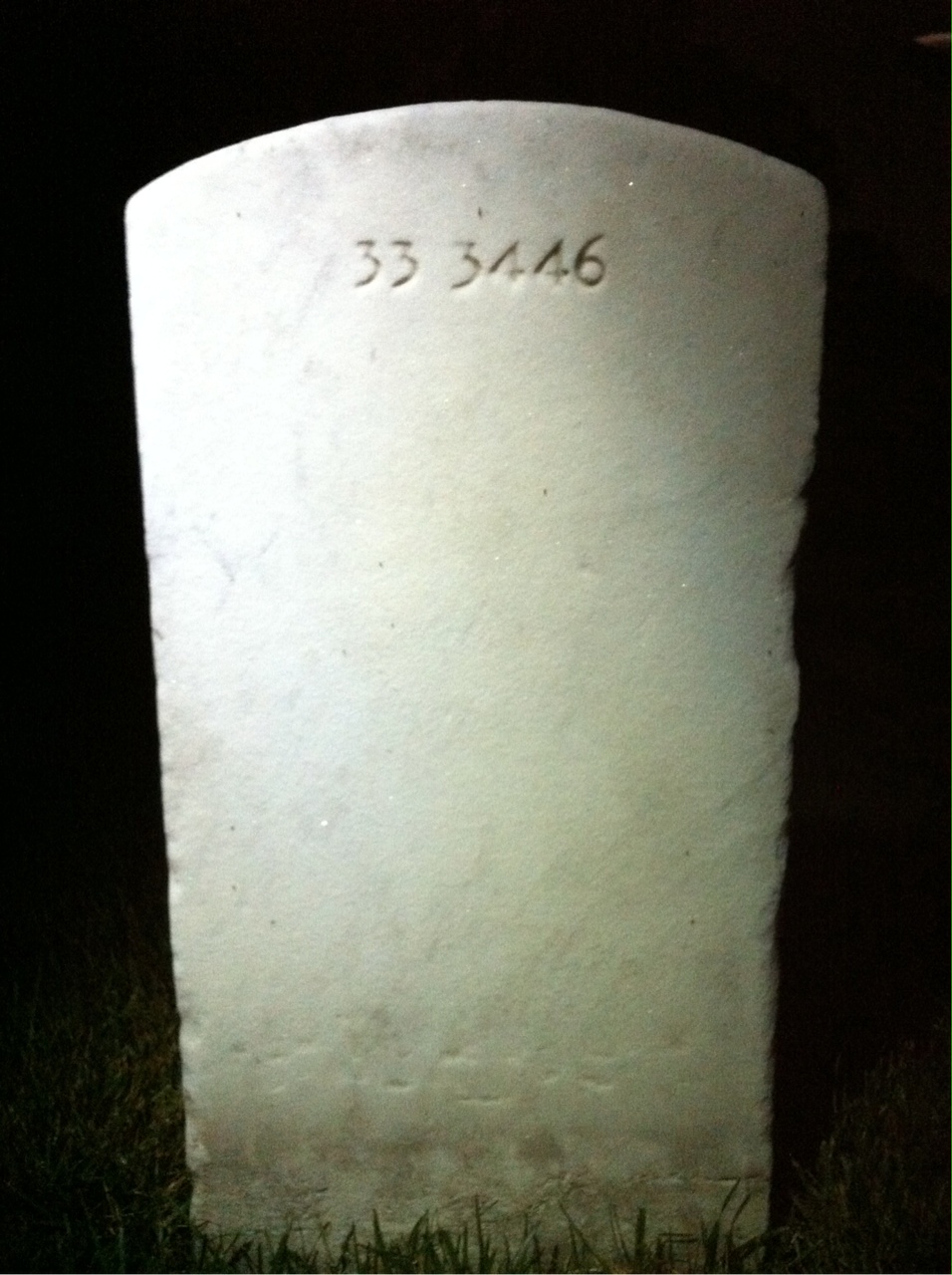 Back of headstone — Thomas R Johnson