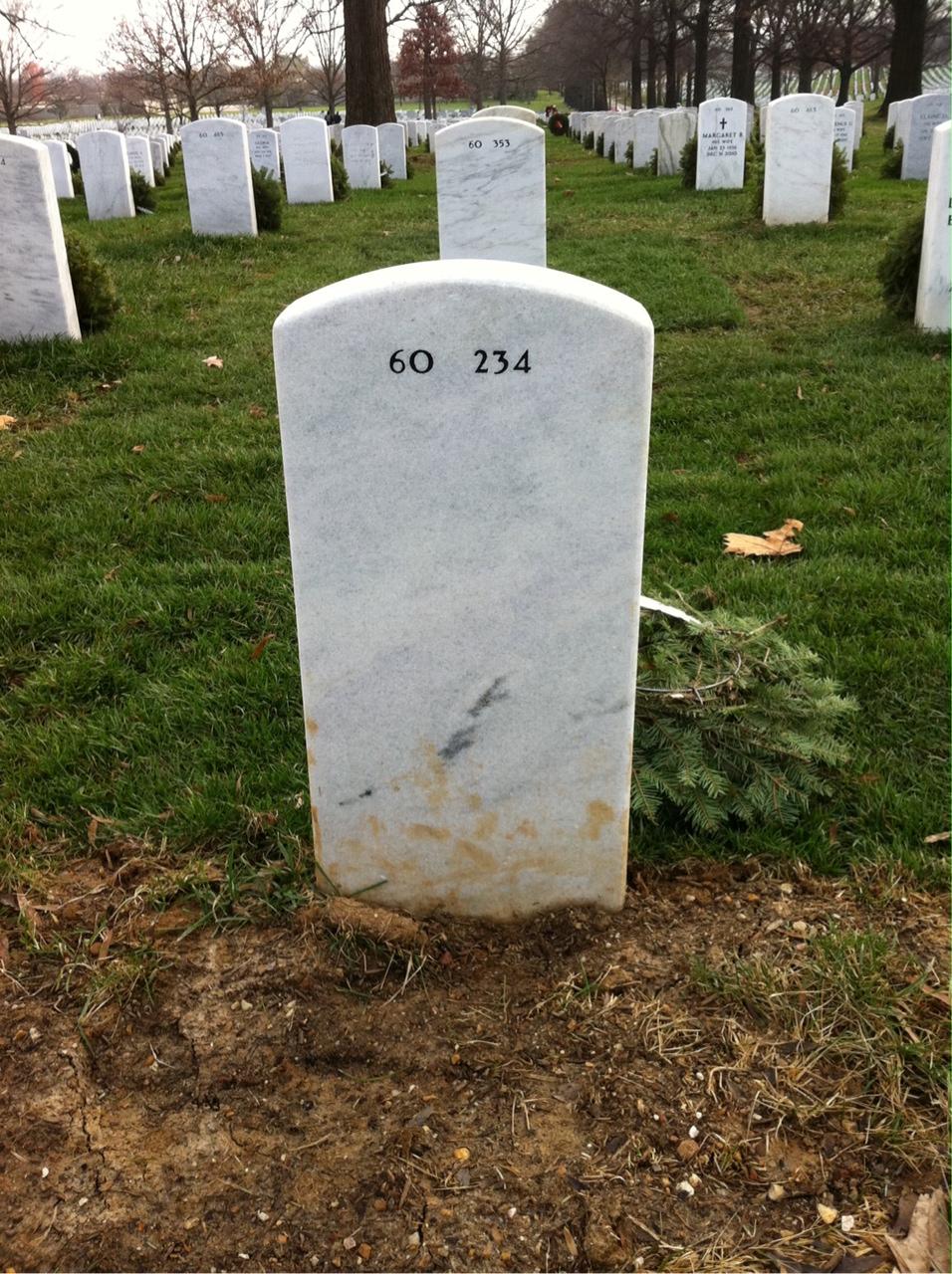 Back of headstone — Walter Keesecker