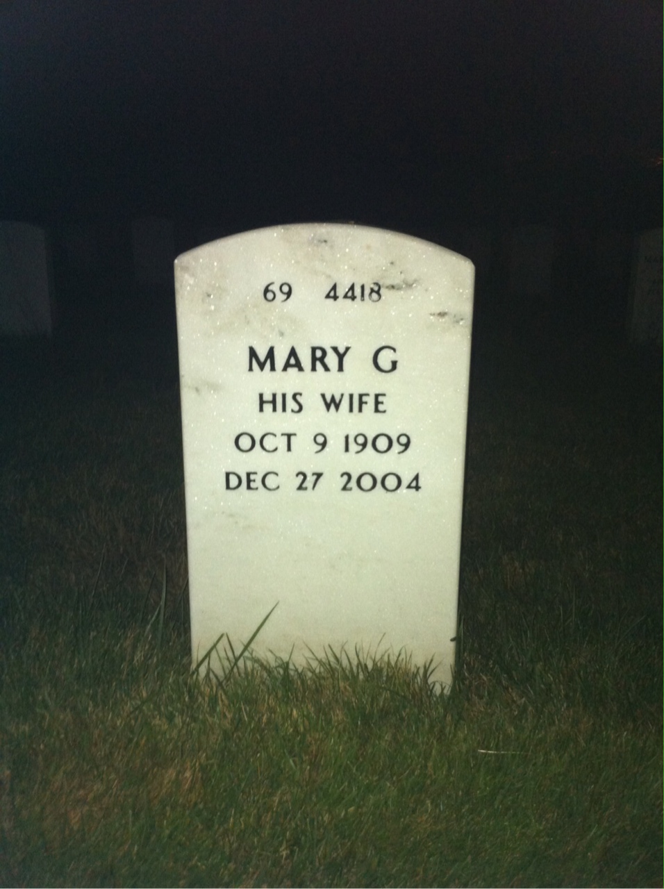 Back of headstone — Paul Kurek