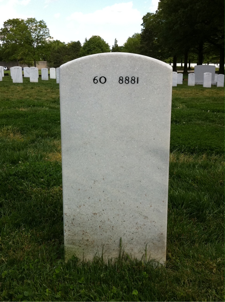 Back of headstone — Warren Orr