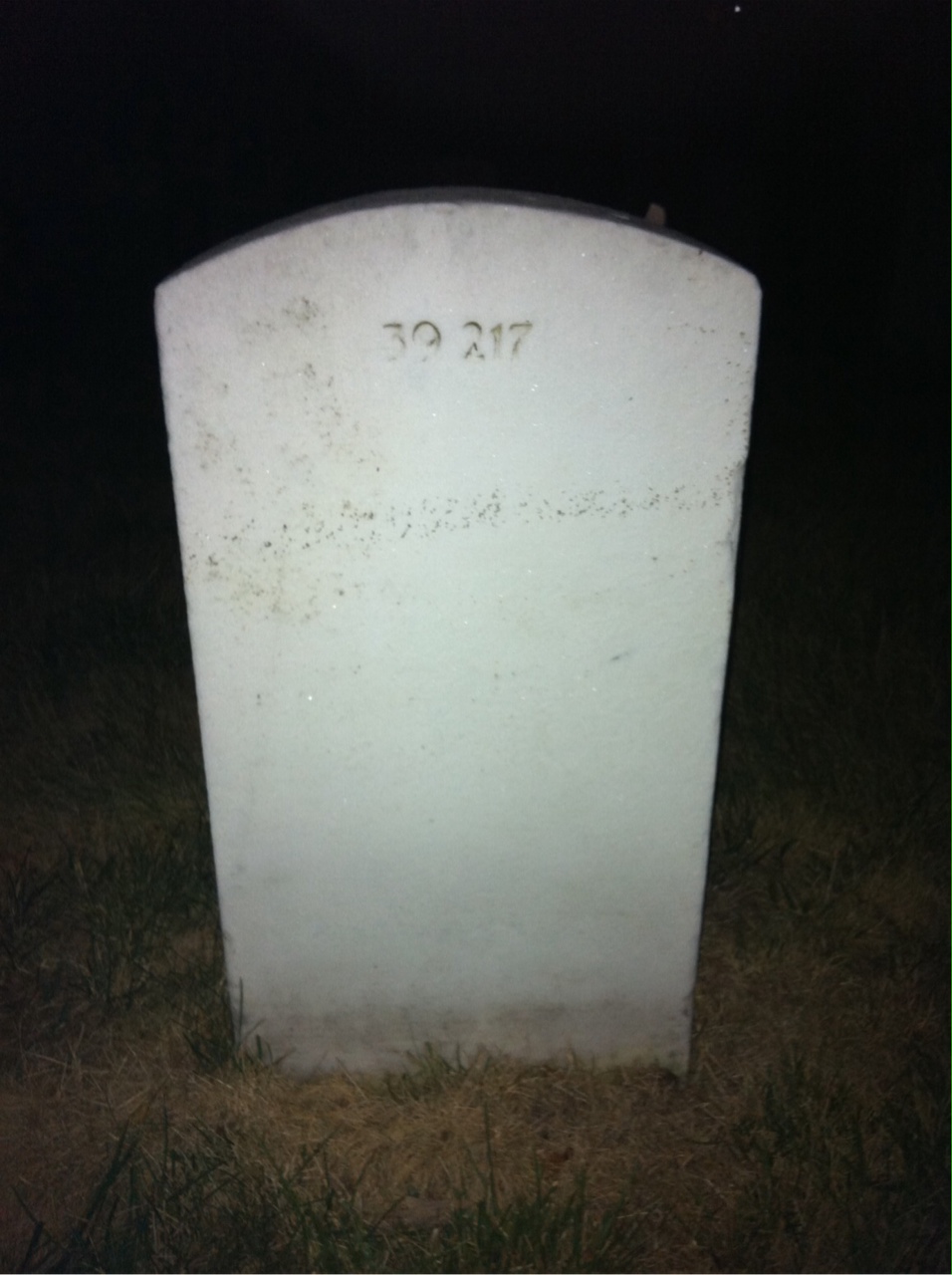 Back of headstone — William C Rose