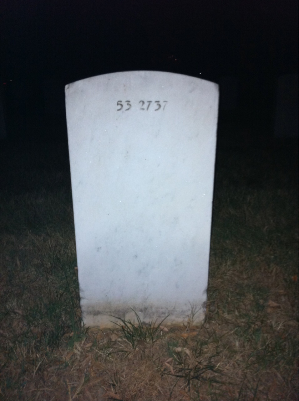 Back of headstone — Lawrence Alsop