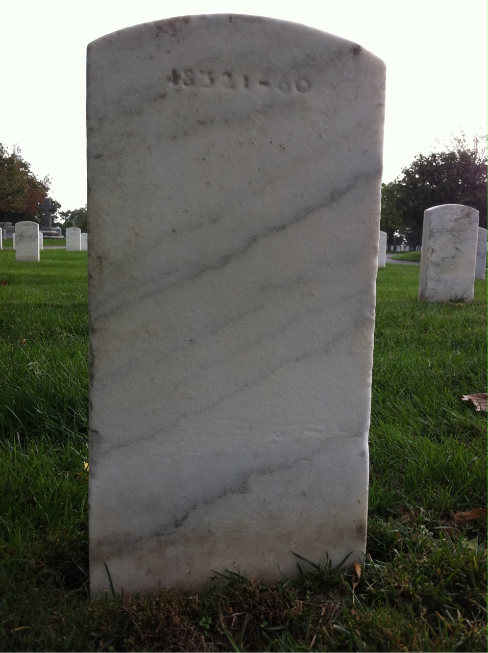 Back of headstone — Joe Biffle