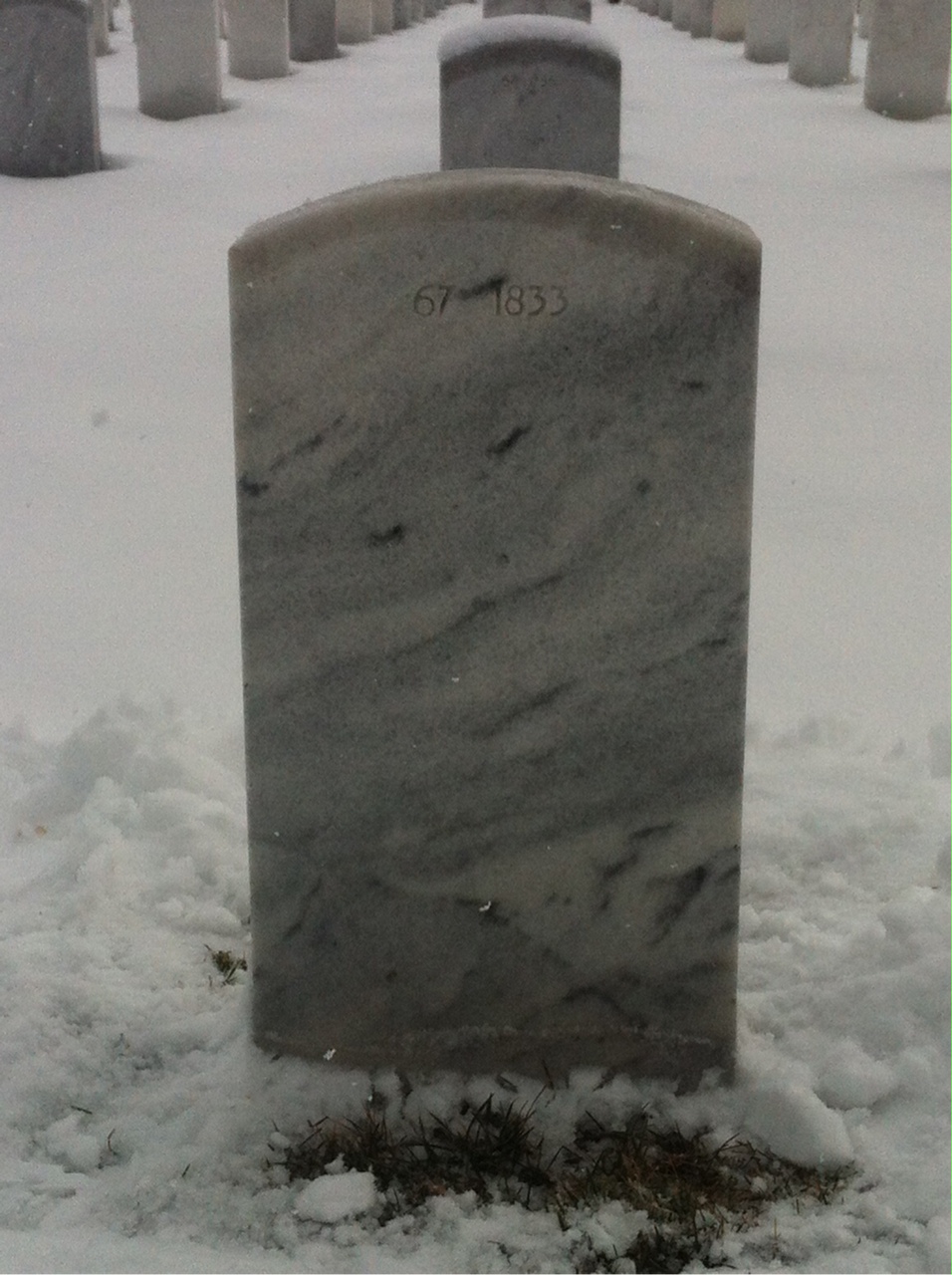 Back of headstone — Harold Mckee