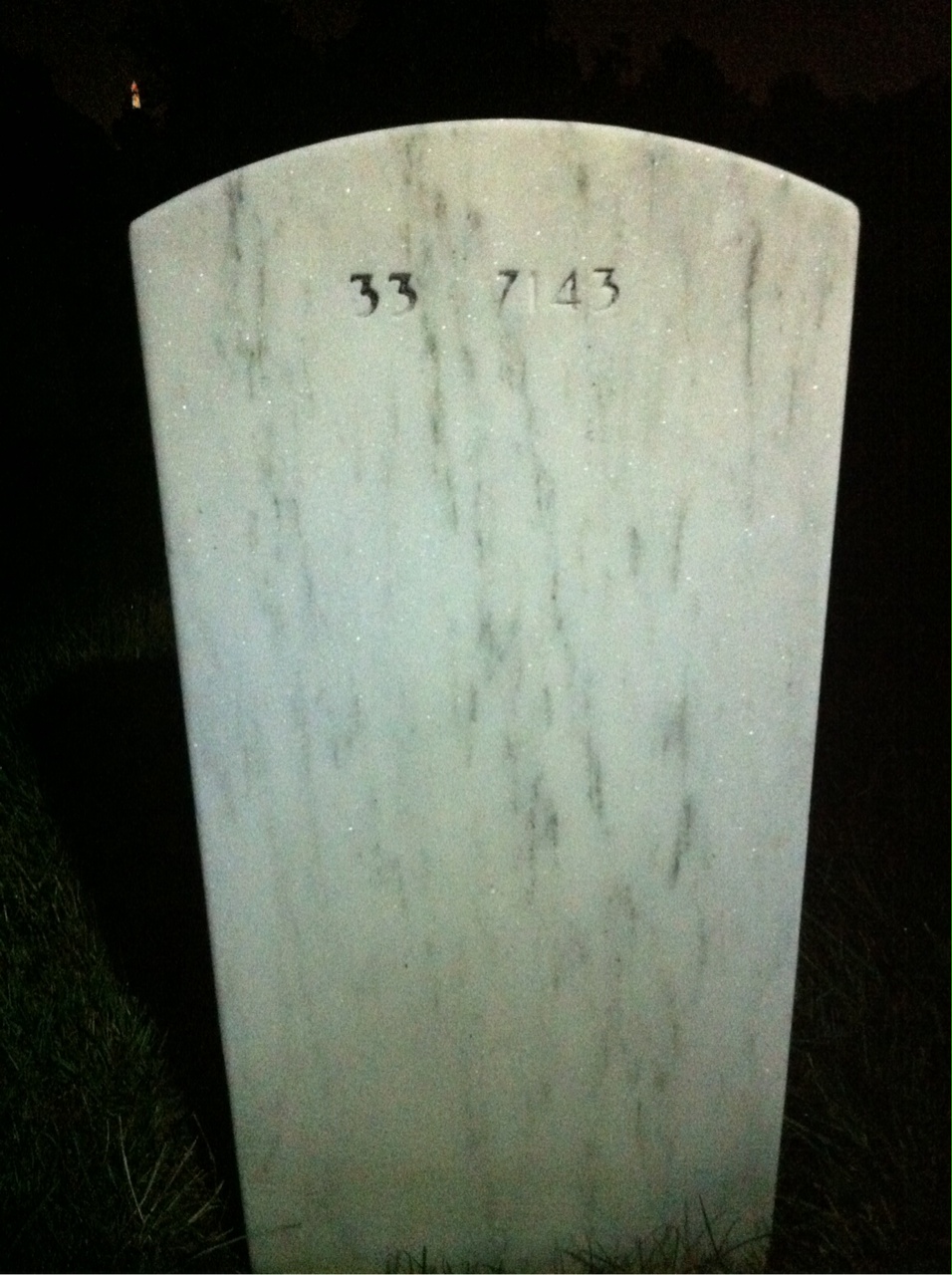 Back of headstone — Walter Banks