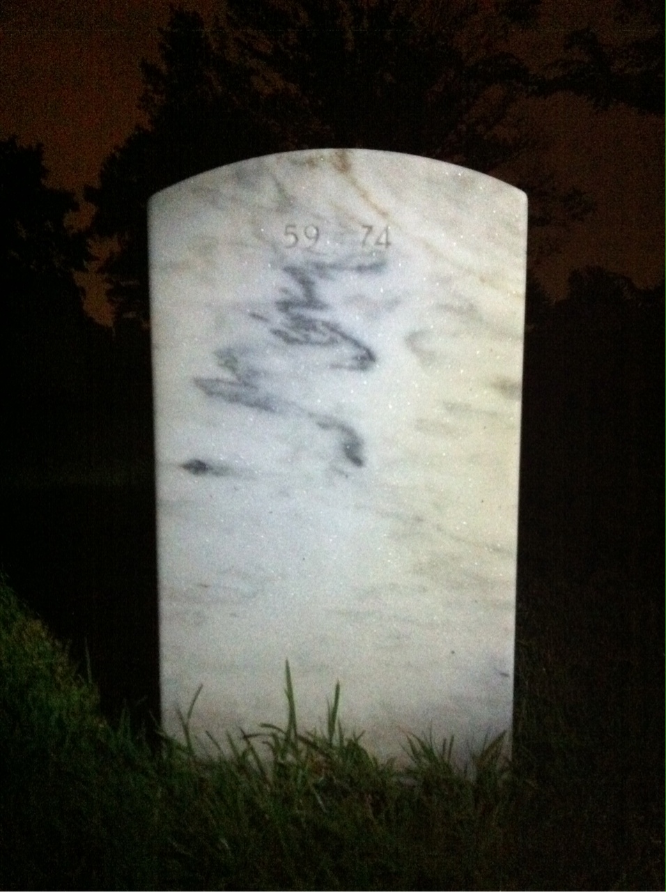 Back of headstone — Darrell Aldridge
