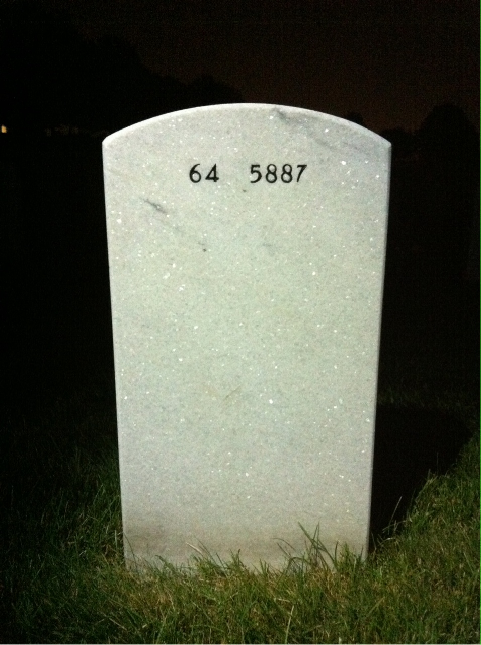 Back of headstone — Russell Armstrong
