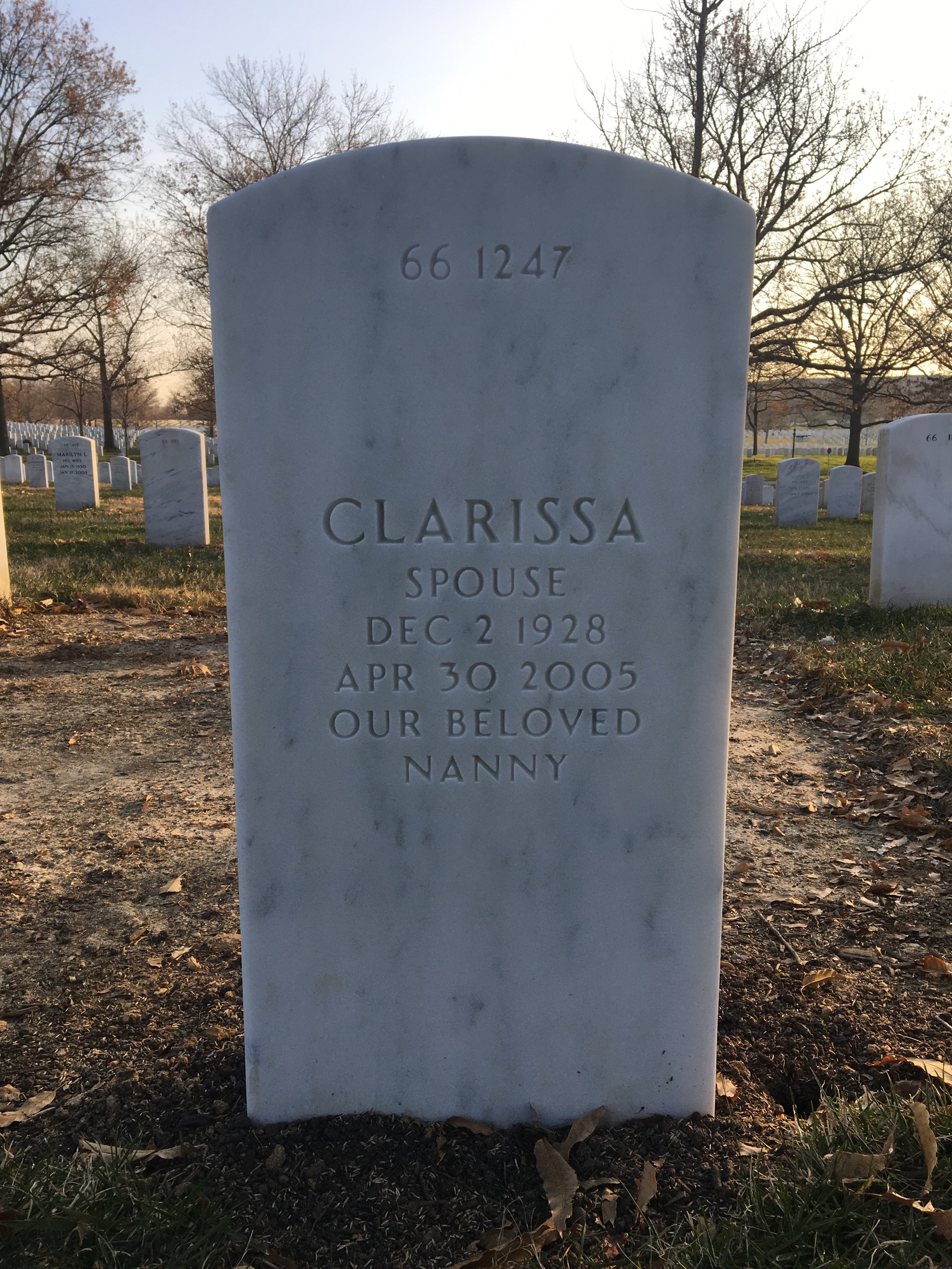 Back of headstone — Robert Greene