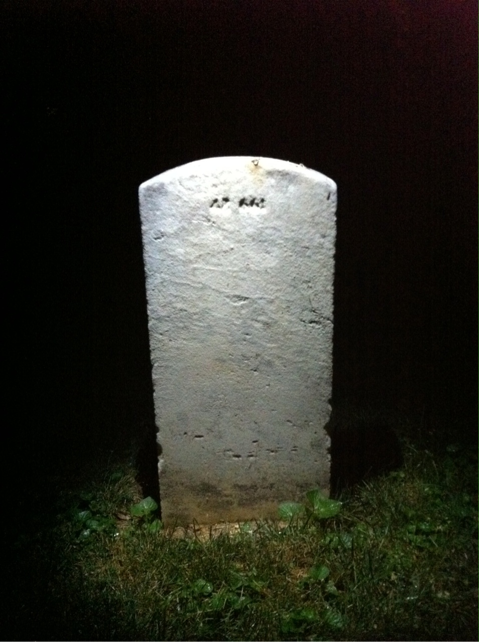 Back of headstone — Rosabel Asher