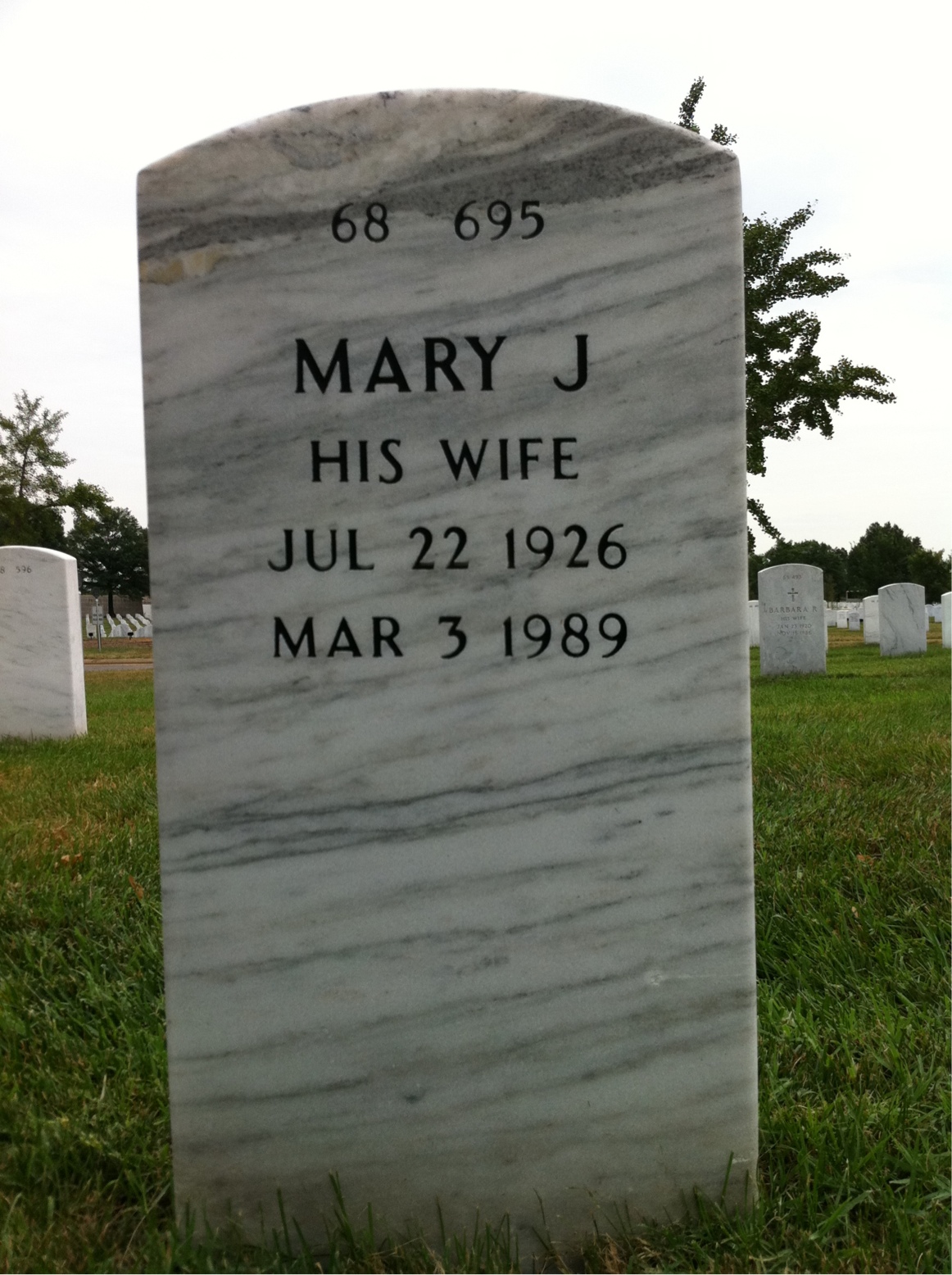 Back of headstone — Louis Baker