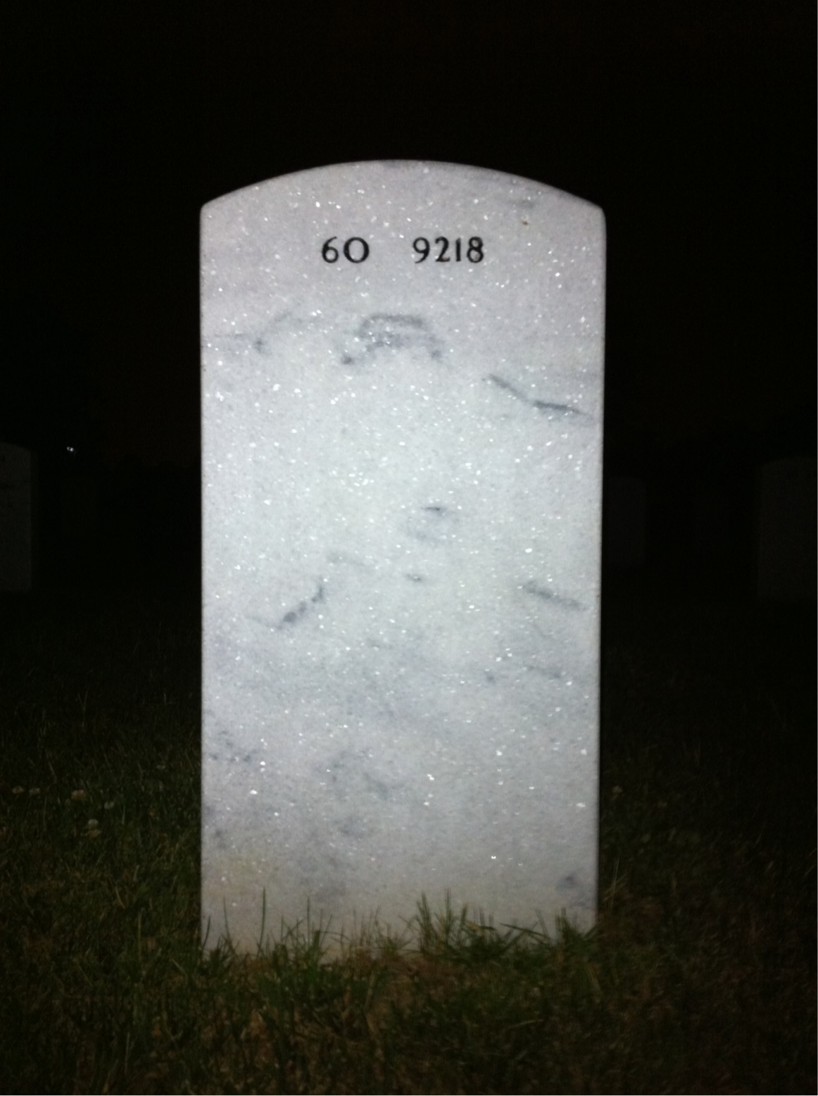 Back of headstone — Thomas Cox