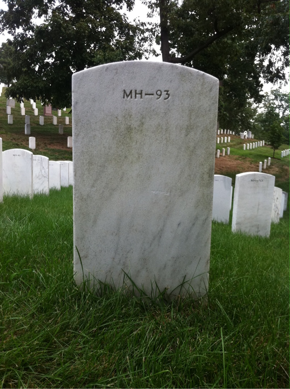 Back of headstone — Rollin Ball