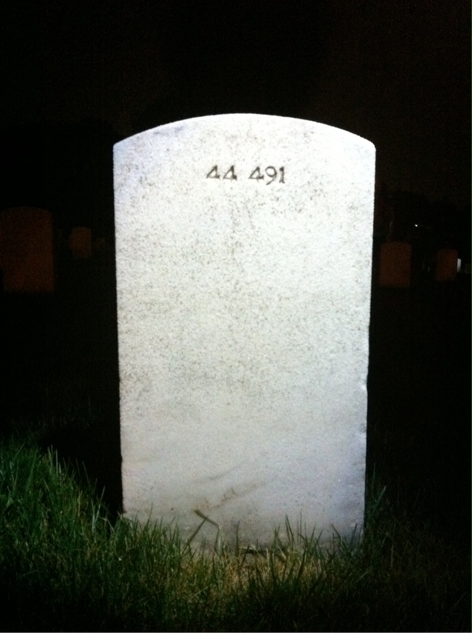 Back of headstone — Ralph Collins