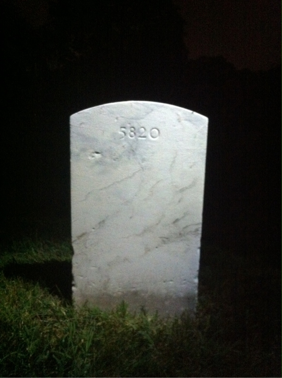 Back of headstone — Charlotte Allan