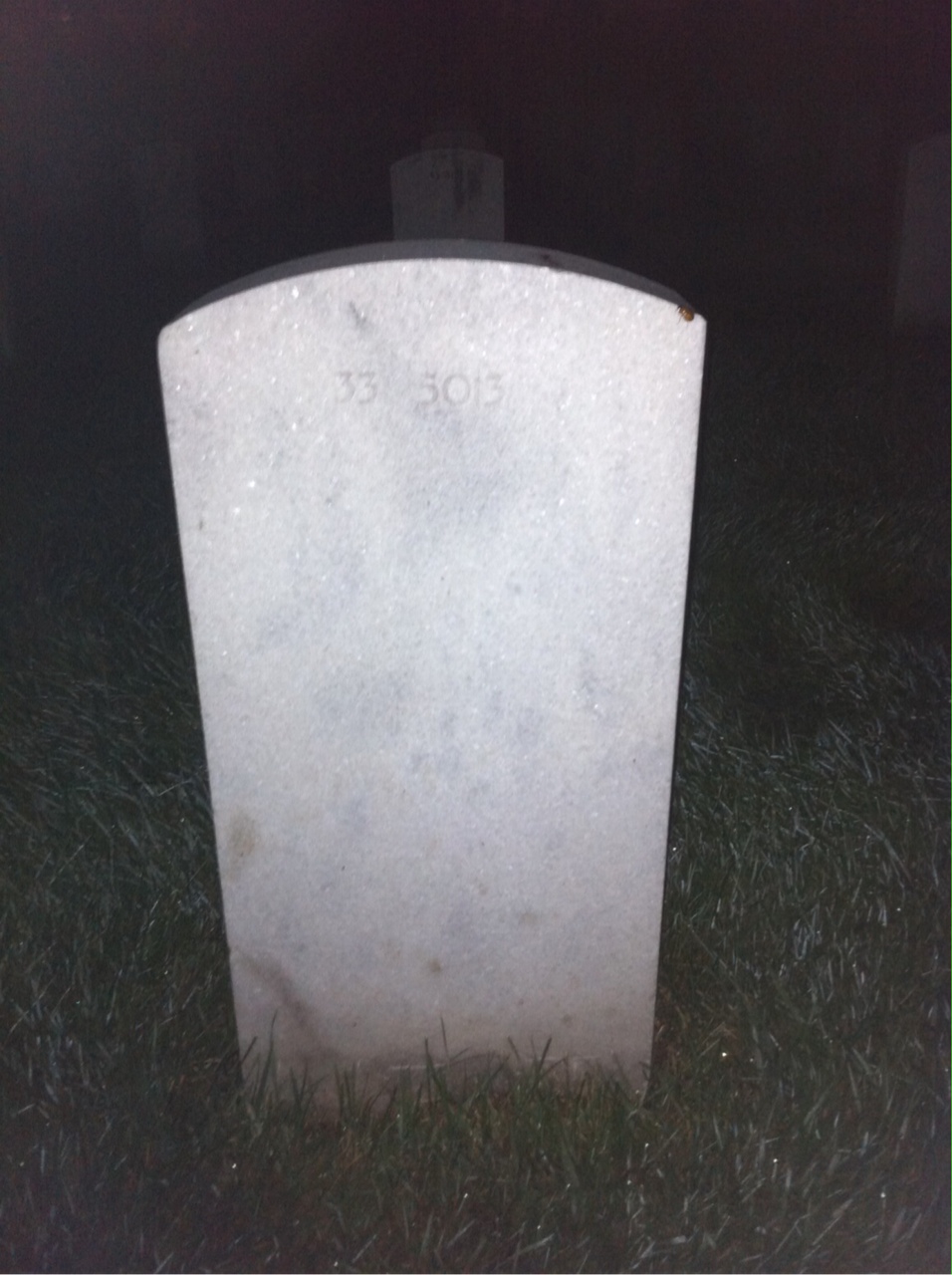 Back of headstone — Robert Teates