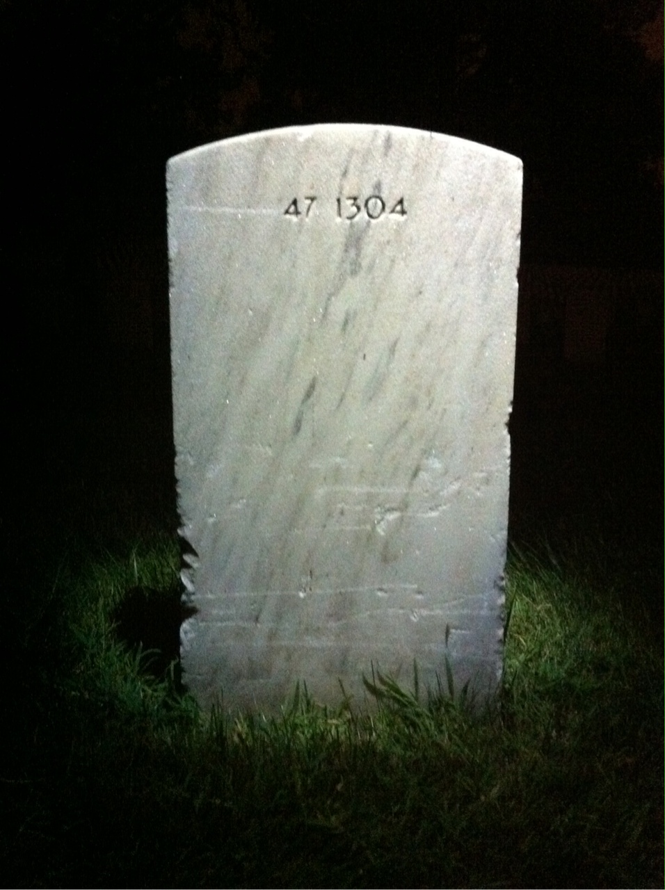 Back of headstone — Thomas Francis Hanagan