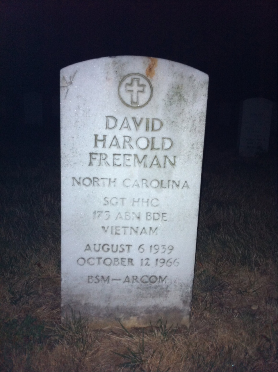 Headstone of David Harold Freeman