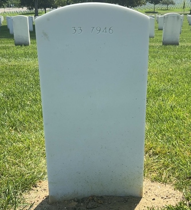 Back of headstone — Edward Barrett