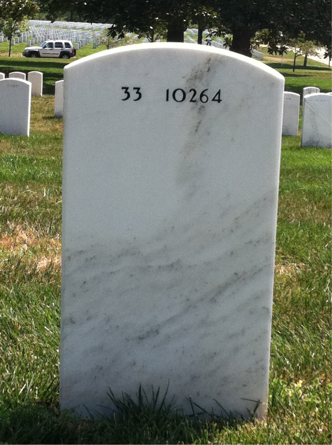 Back of headstone — Delwin Liddiard