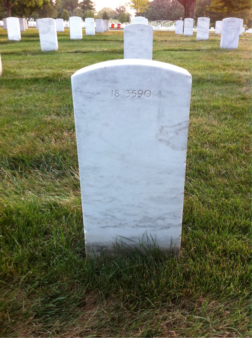Back of headstone — David Blair