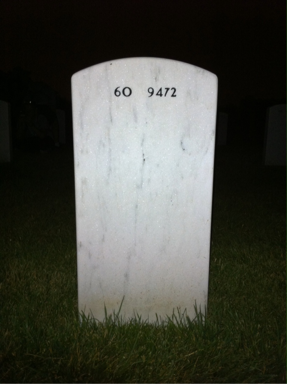 Back of headstone — Charles Horatio Christian