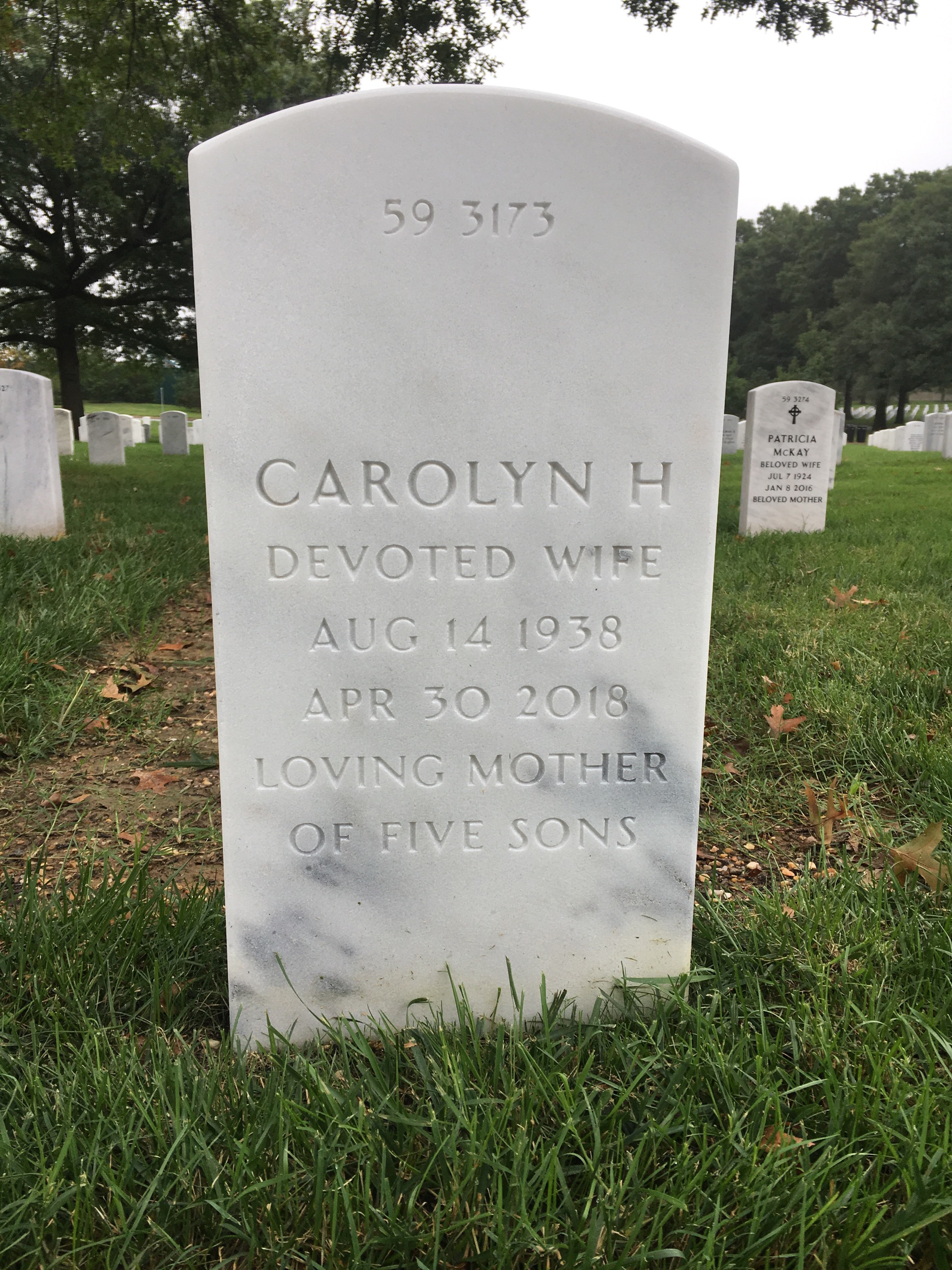 Back of headstone — William Krouse