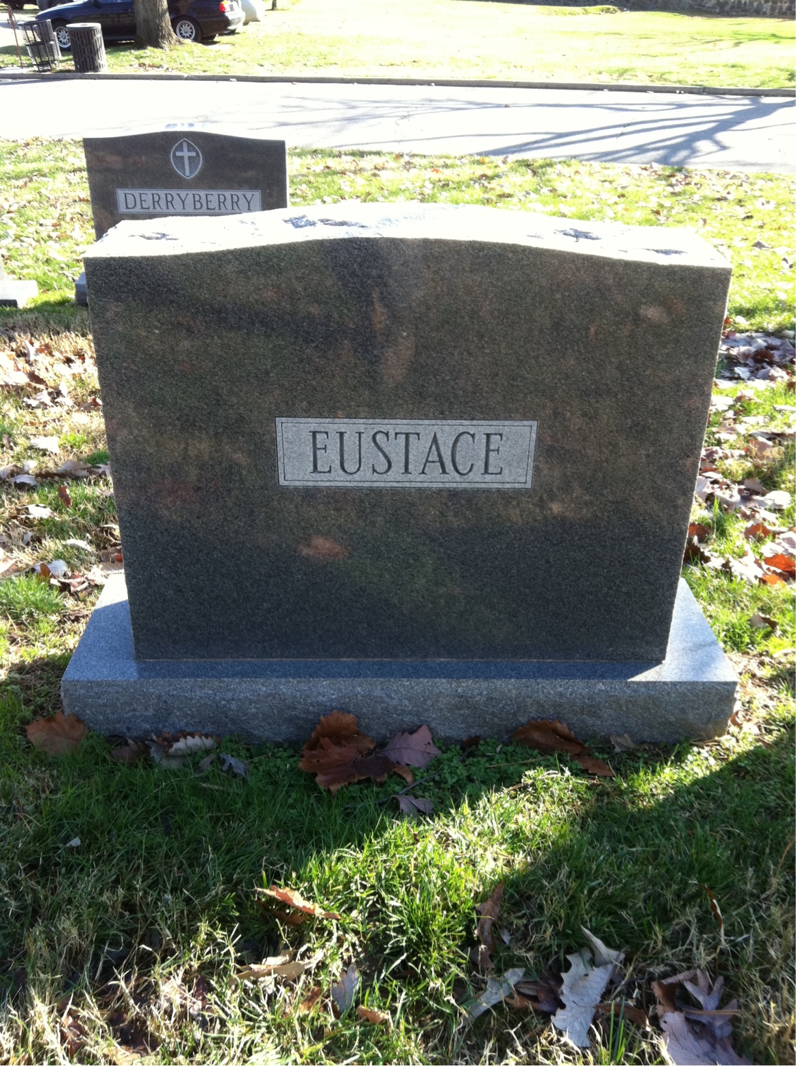 Back of headstone — Robert Eustace