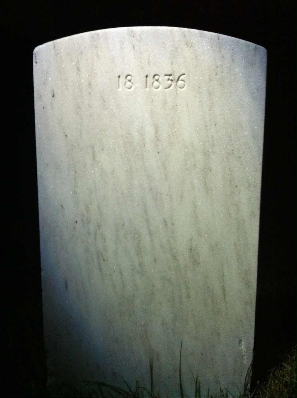 Back of headstone — Tindero Addio