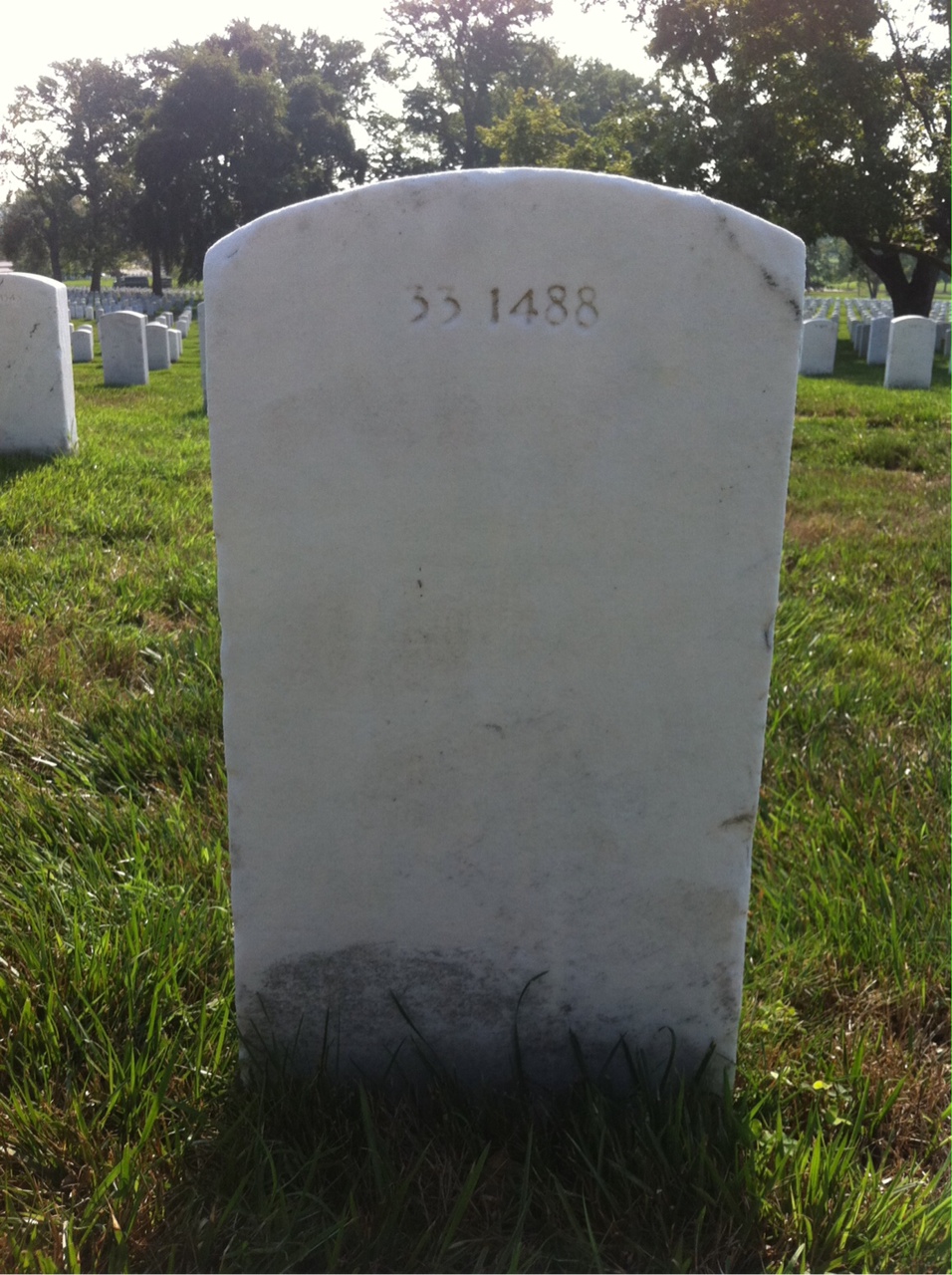 Back of headstone — Joseph Mushko