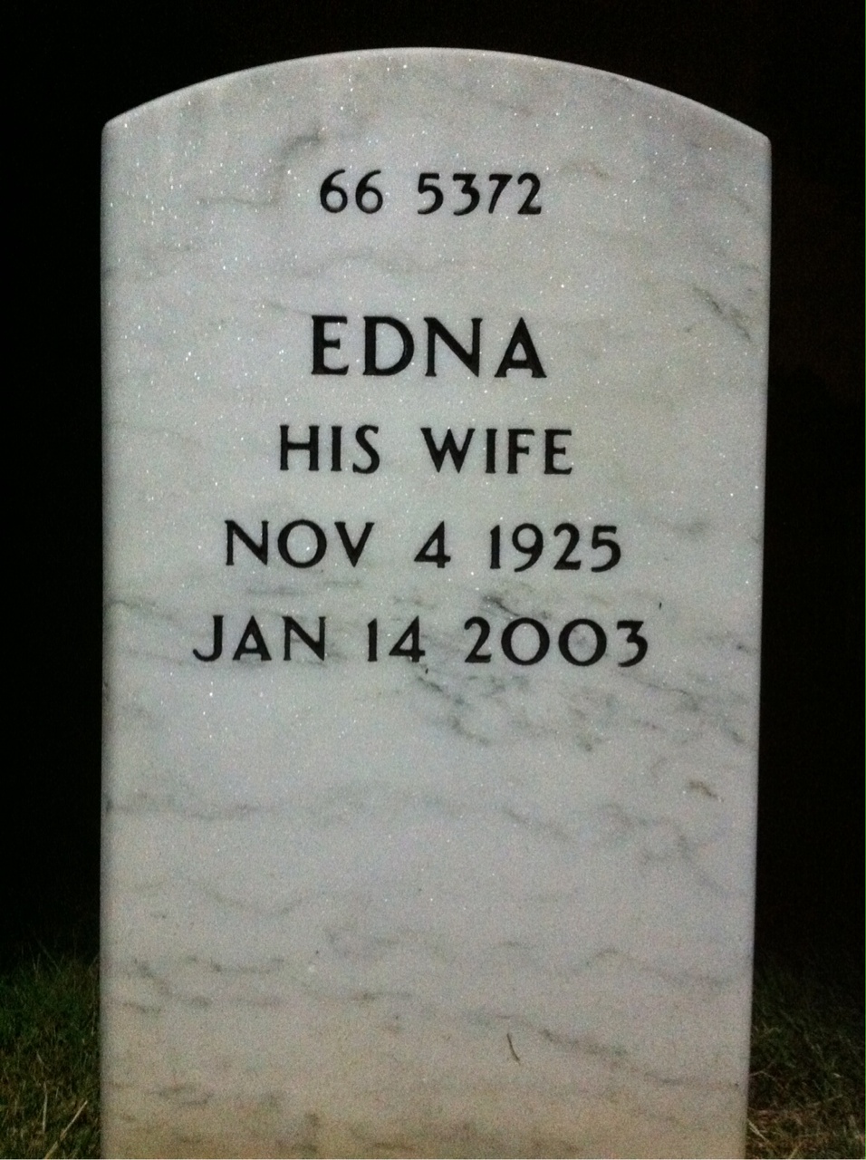 Back of headstone — Henson Debruler